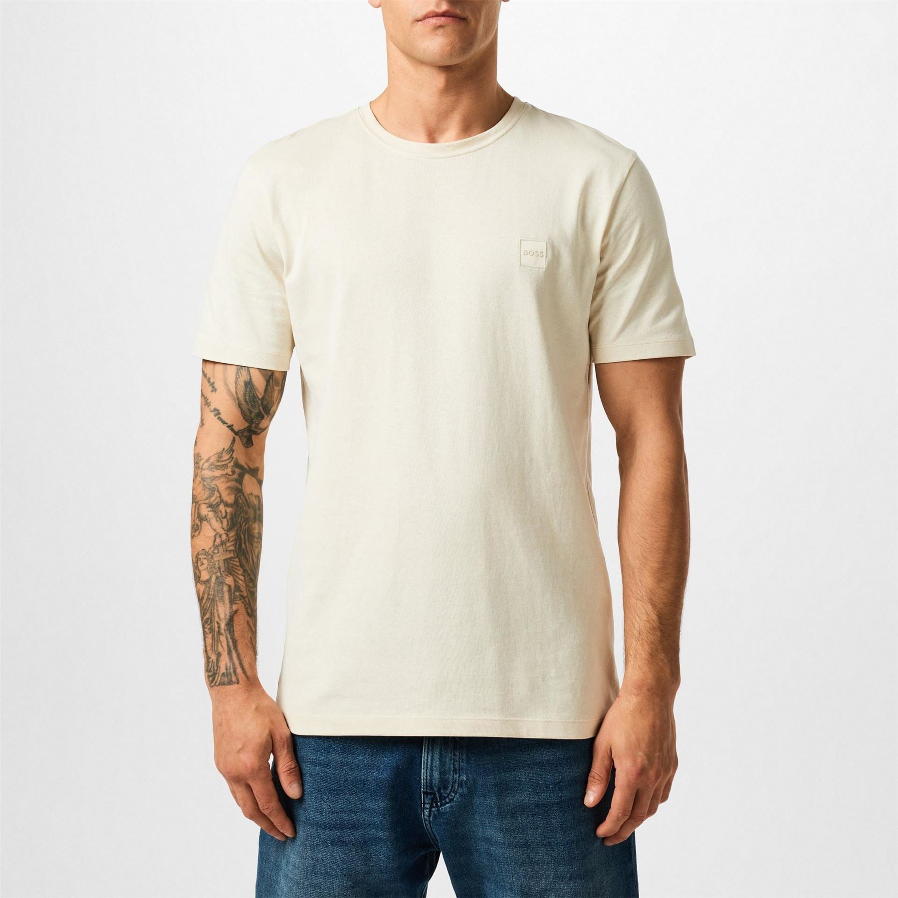 Boss BOSS ORANGE Tales T Shirt with Logo Patch Premium Cotton
