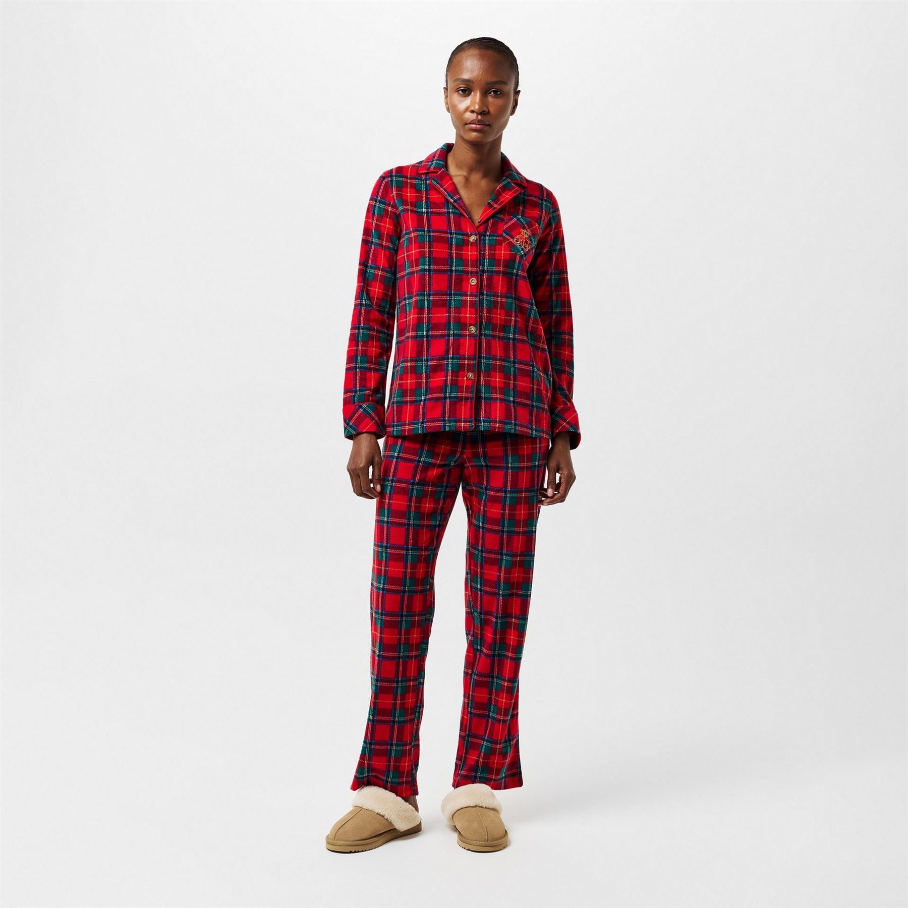 Lauren by Ralph Lauren Collared Neck Long Sleeve Pyjama Set