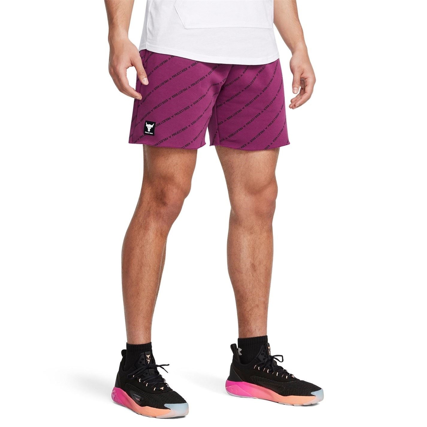 Under Armour Project Rock Lettering Running Shorts