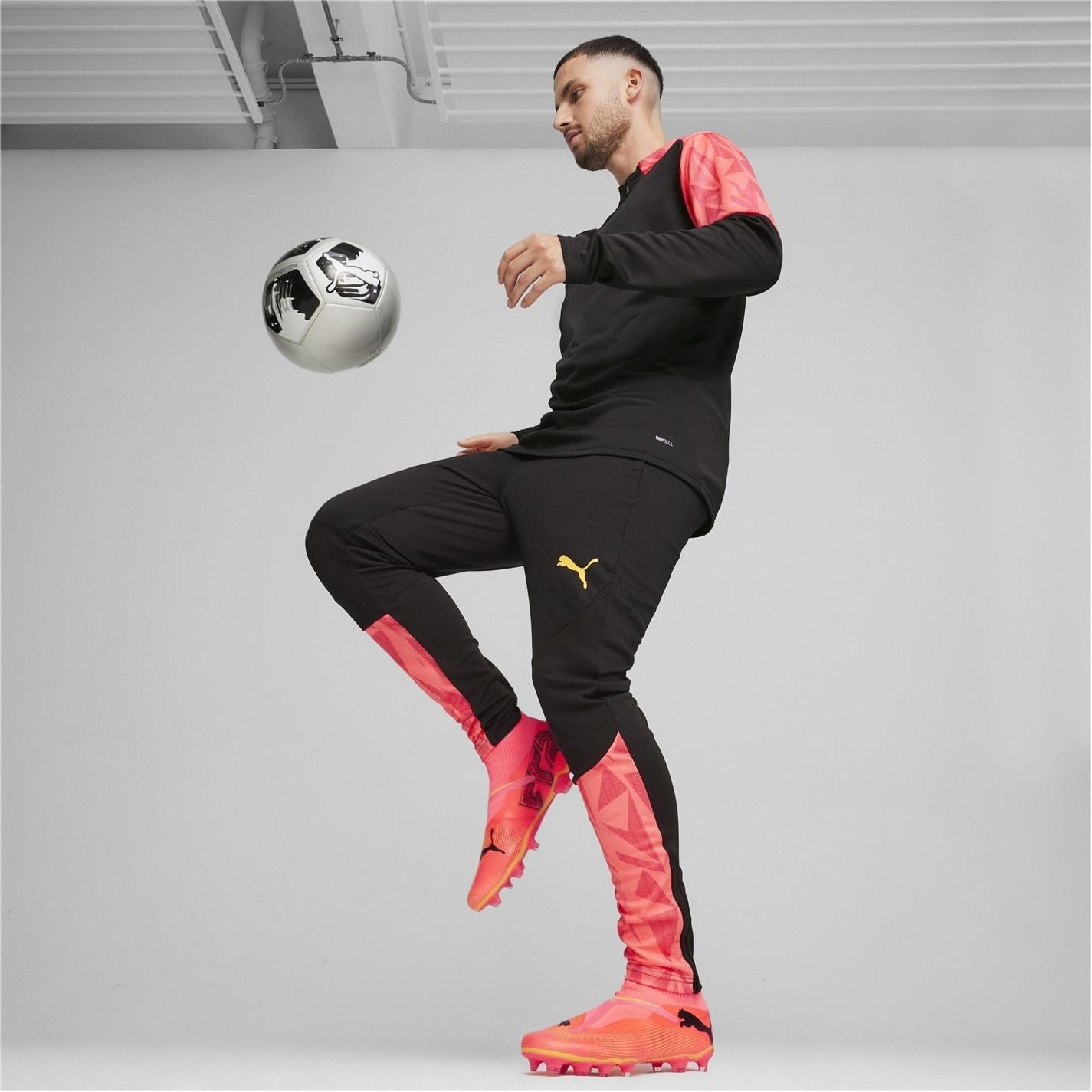 Puma Zip Neck Regular Fit Long Sleeve T-Shirt