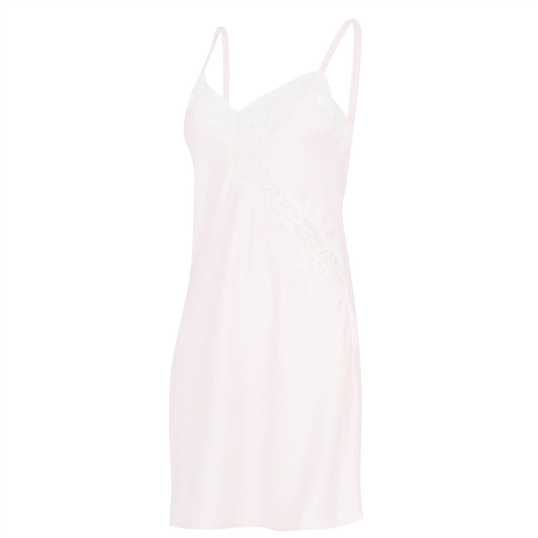 Lauren by Ralph Lauren Satin Lace Trim Chemise