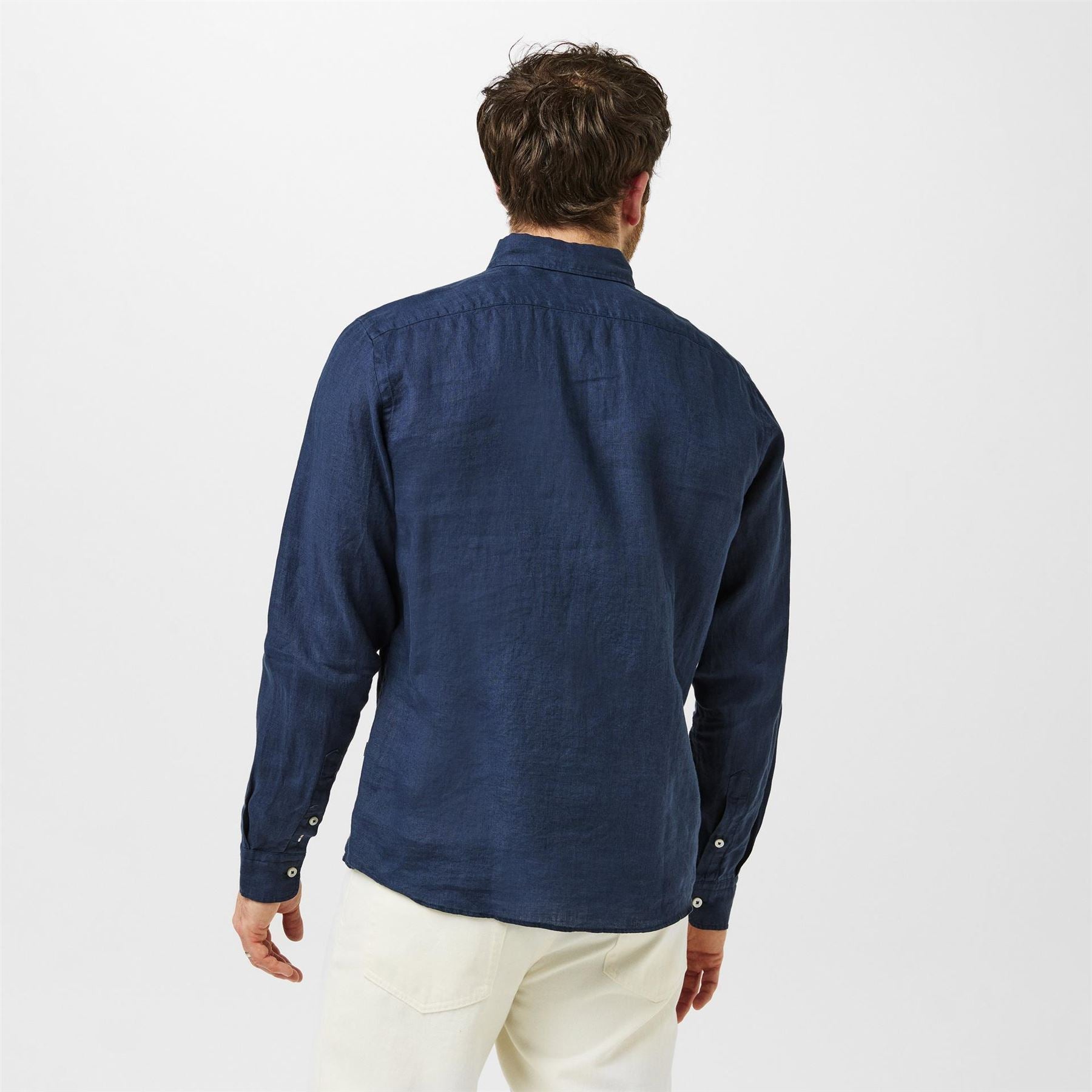 Boss Liam Regular Fit Cuff Sleeve Point Collar Shirt