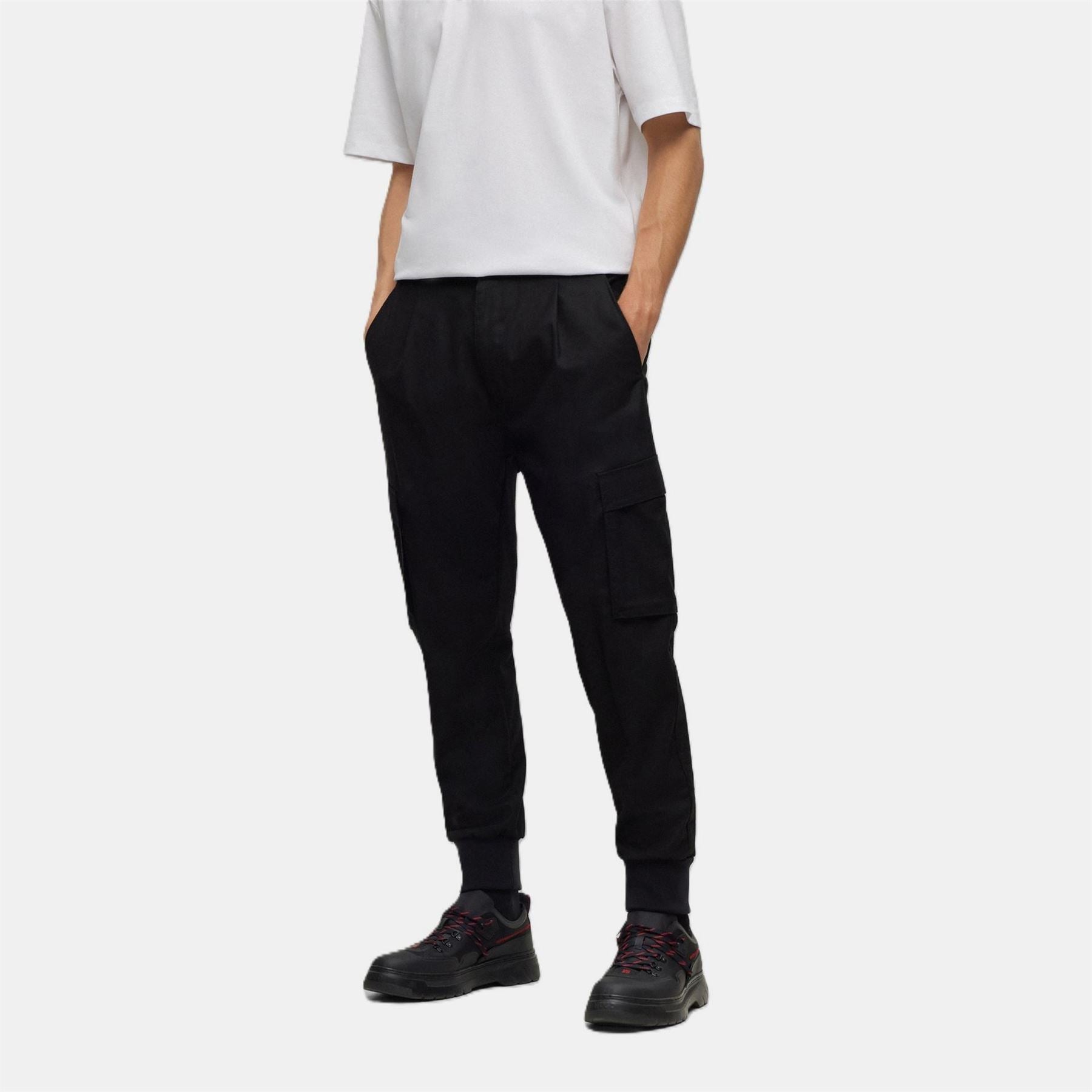 Hugo Glavin231f1 Solid Patterned Slim Cargo Pants