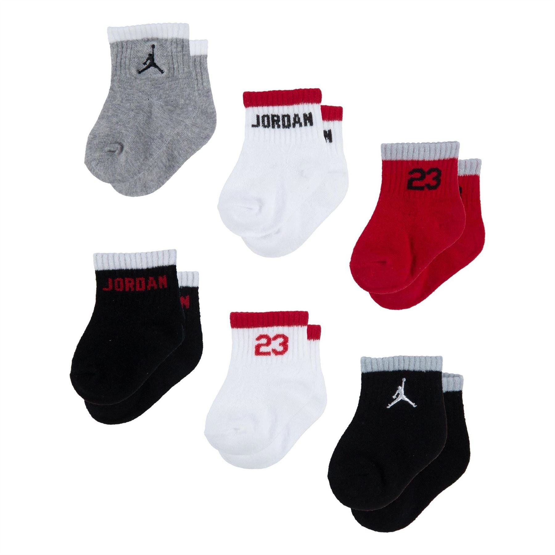 Air Jordan 6 Pack Mixed Ankle Socks Baby Boys