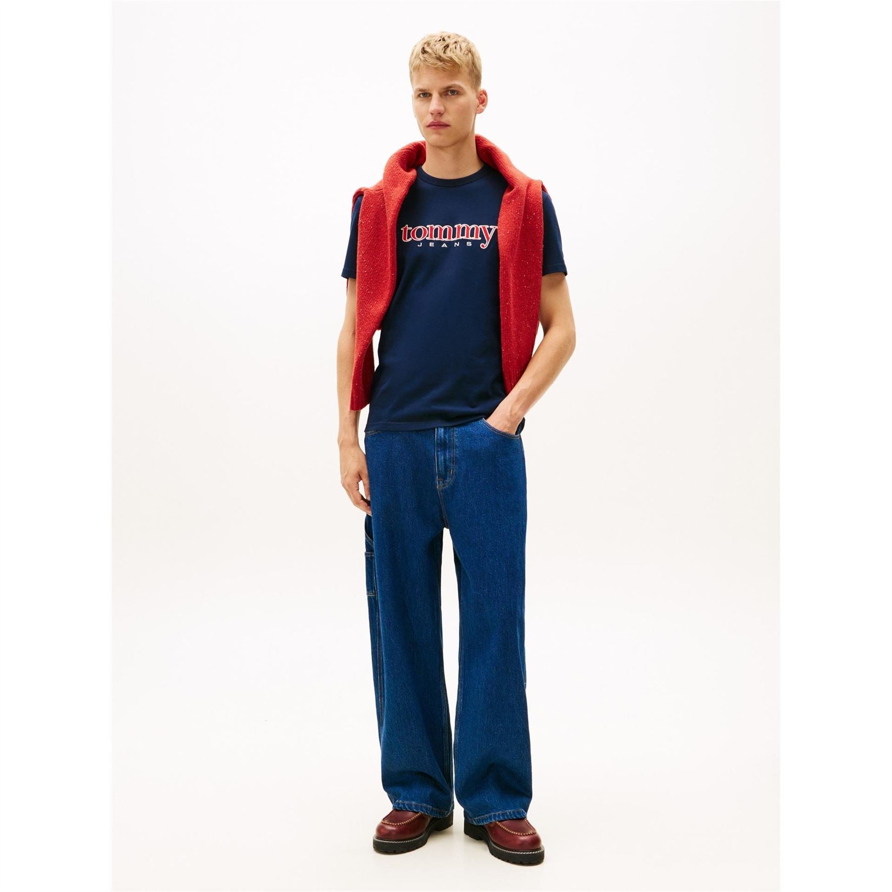Tommy Jeans Regular Fit Crew Neck Short Sleeve Jersey T-Shirt