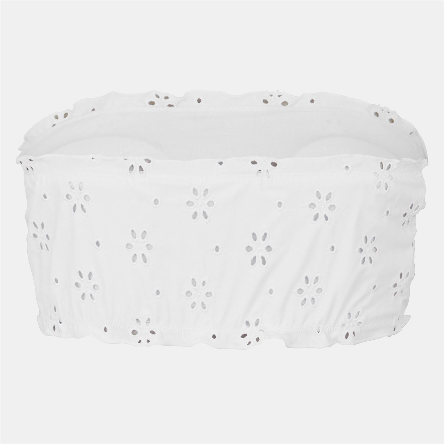 Jack Wills Broderie Bandeau Bikini Top Set