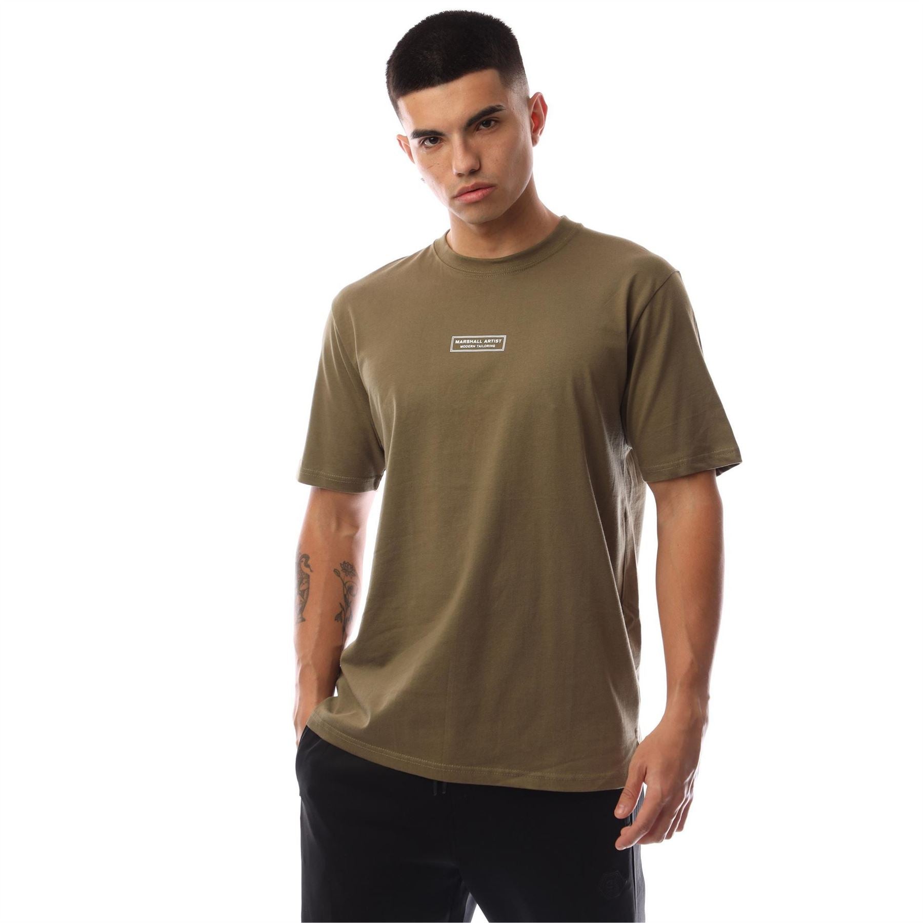 Marshall Artist Logo Print Crew Neck Short Sleeve T-Shirt