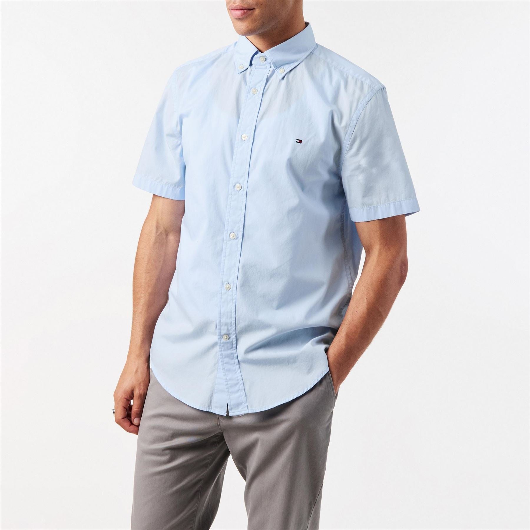 Tommy Hilfiger Poplin Regular Fit Button Down Collar Shirt