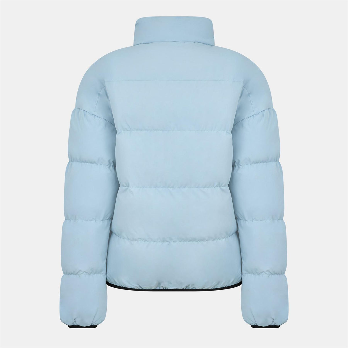 NY Concept Script Solid Patterned Zipped Pocket Puffer Jacket