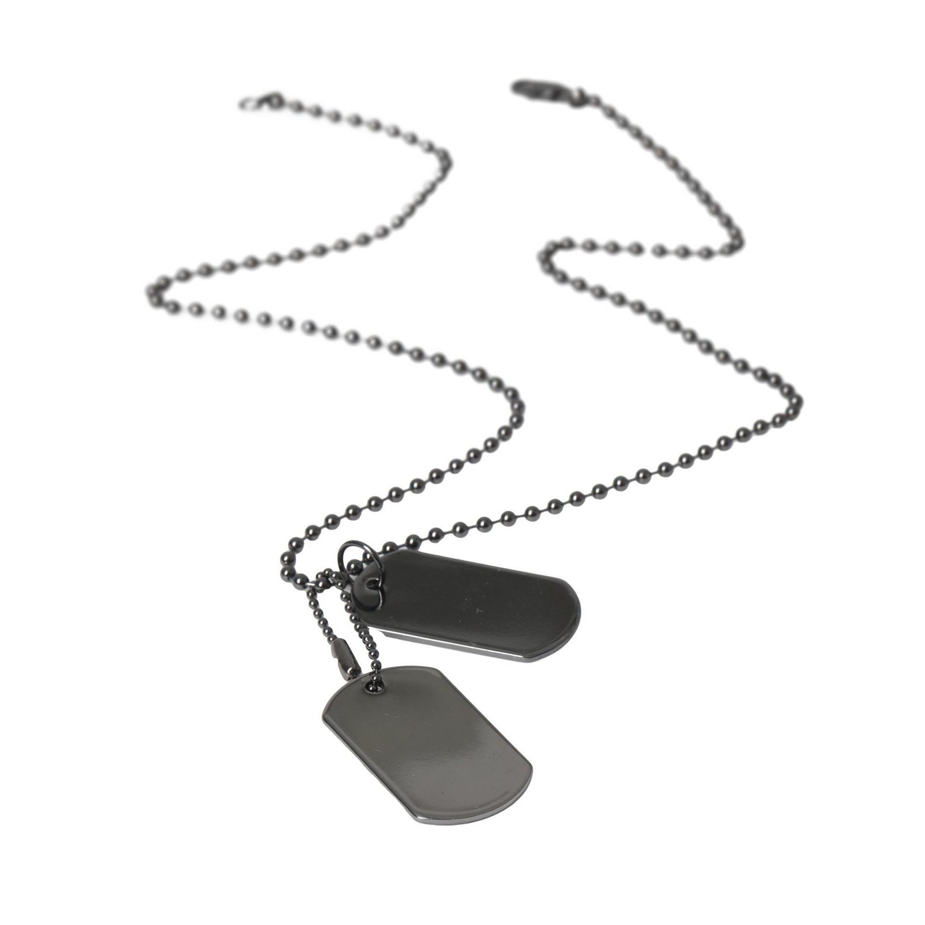 Fabric Metal Tag Necklace