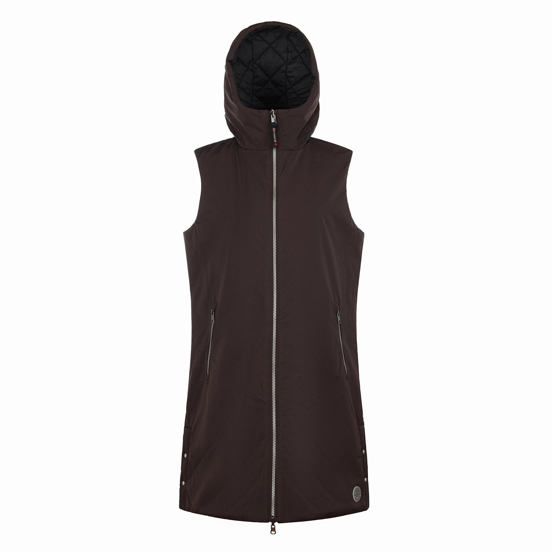 Museum L Hooded Solid Patterned Gilet