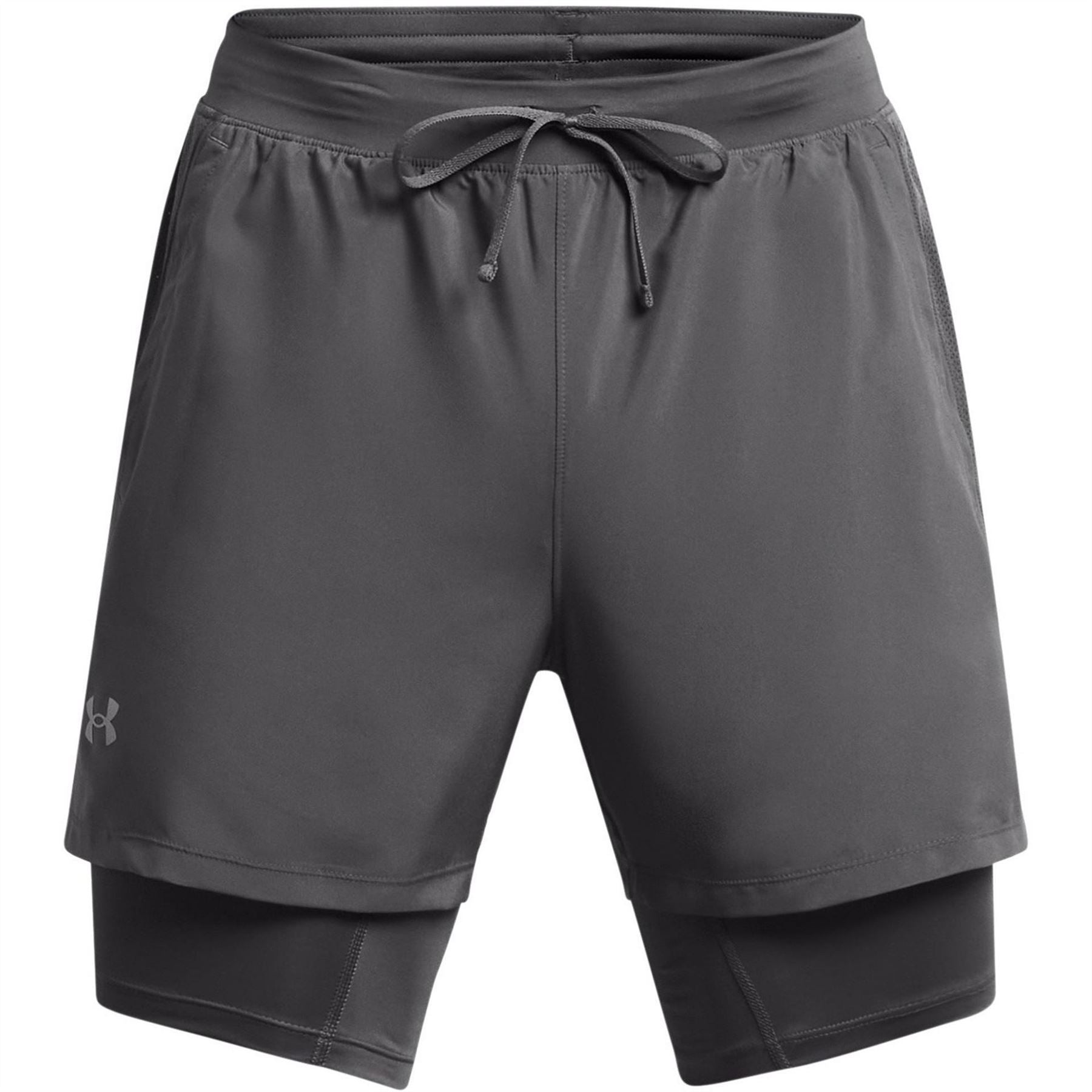 Under Armour Mens Armour Ua Launch 2 In 1 7 Shorts