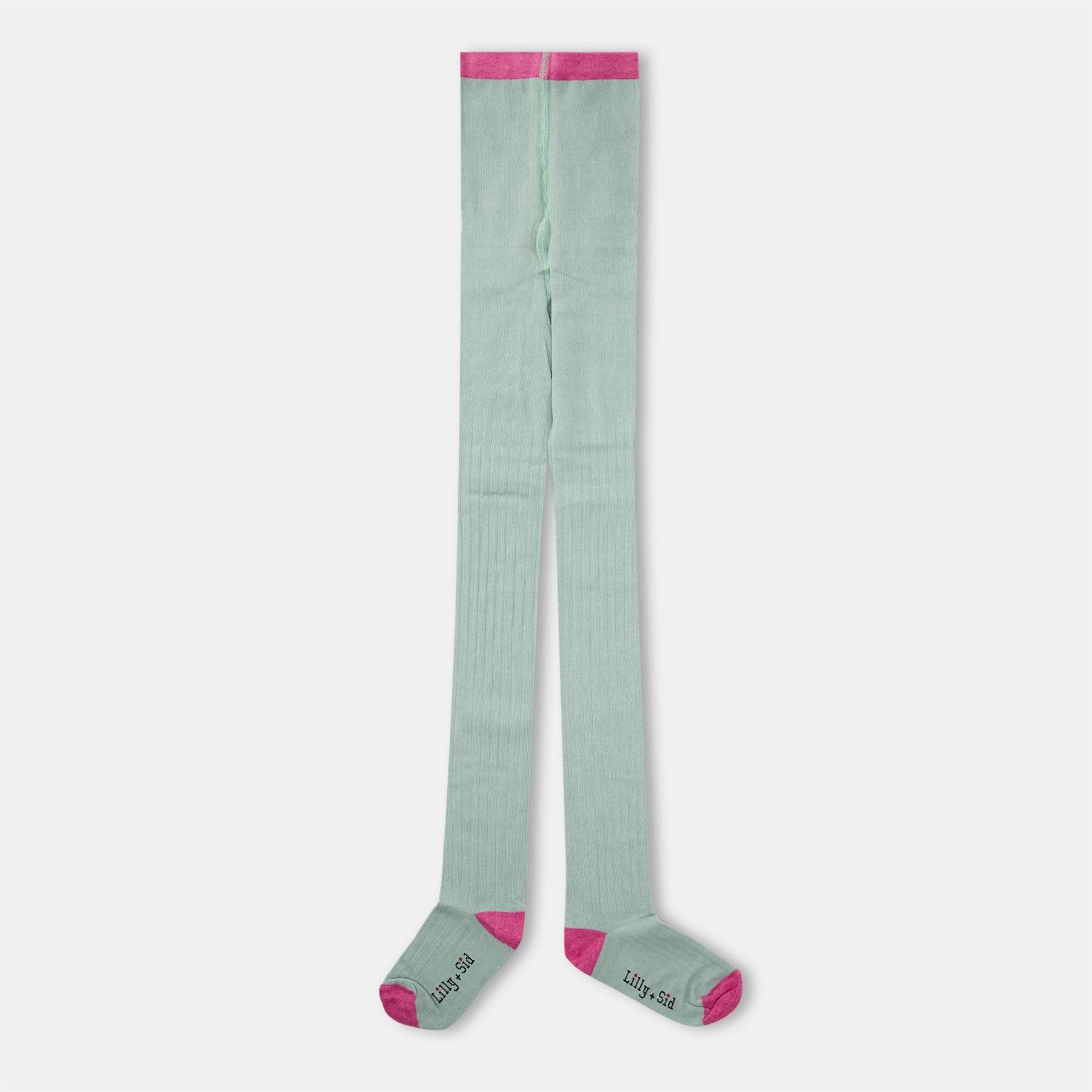 Lilly and Sid Sage Rib Opaque Tights