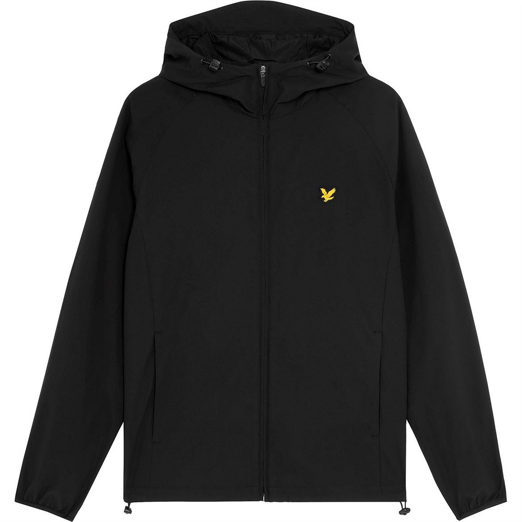 Lyle and Scott Solid Patterned Hooded Drawstring Windbreaker with Zipped Pocket