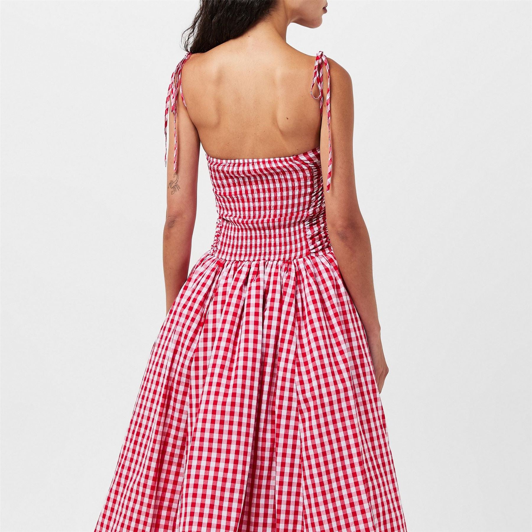 AmyLynn Amy Lynn Alexa Shoulder Tie Ultra Mini Peplum Dress