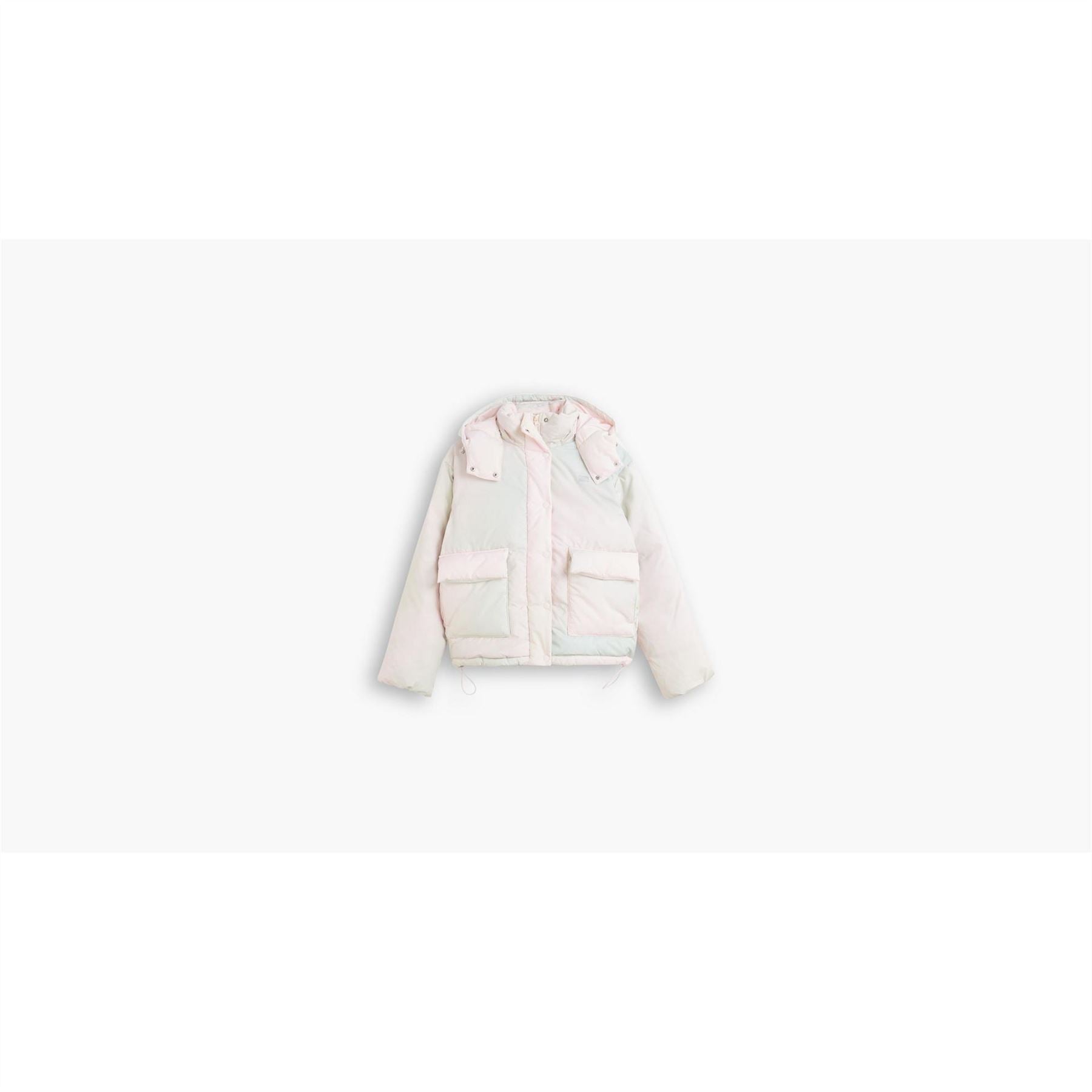 Levis Levis Cropped Hooded Long Sleeve Down Short Puffer Jacket