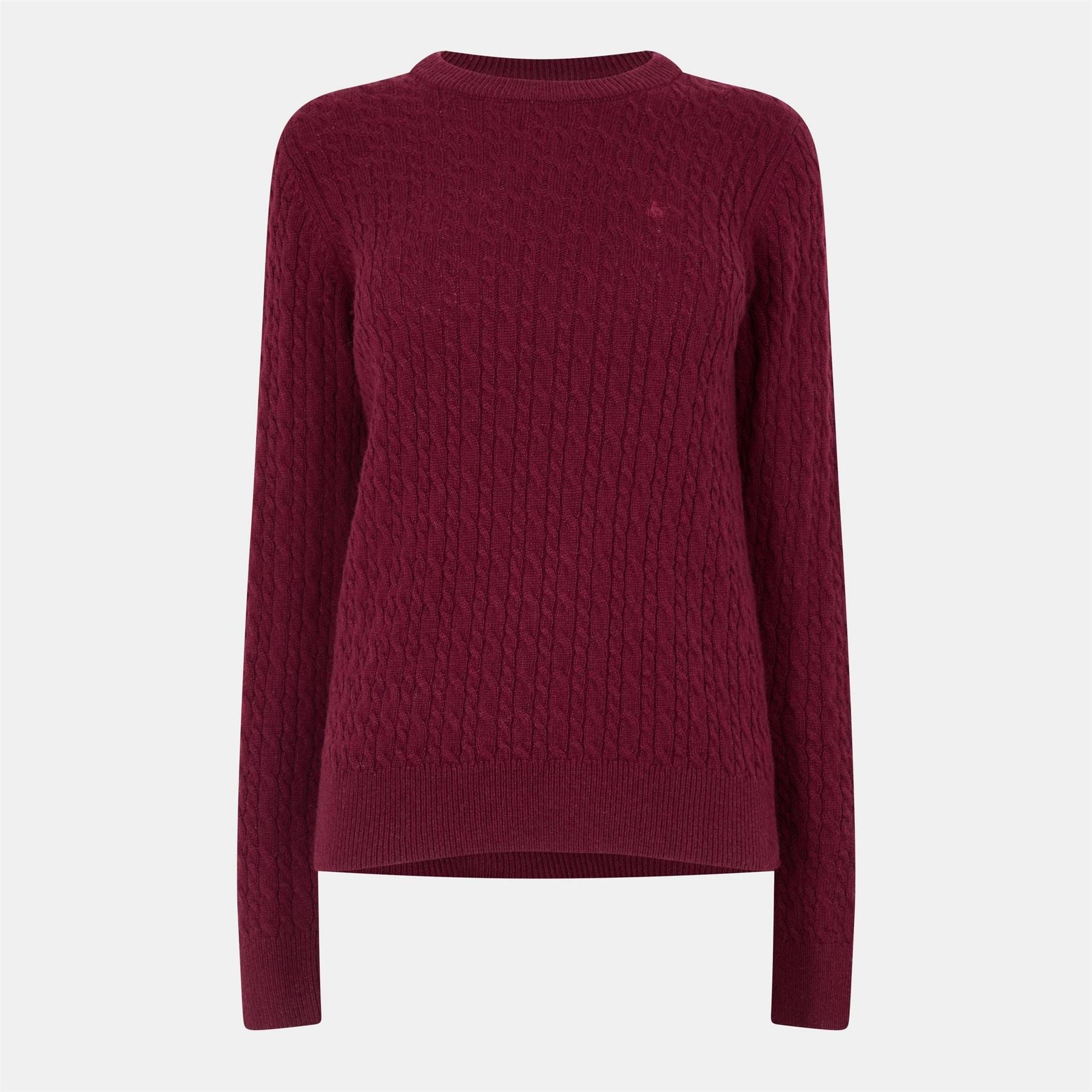 Jack Wills Womens Tinsbury Merino Wool Blend Cable Knitted Jumper