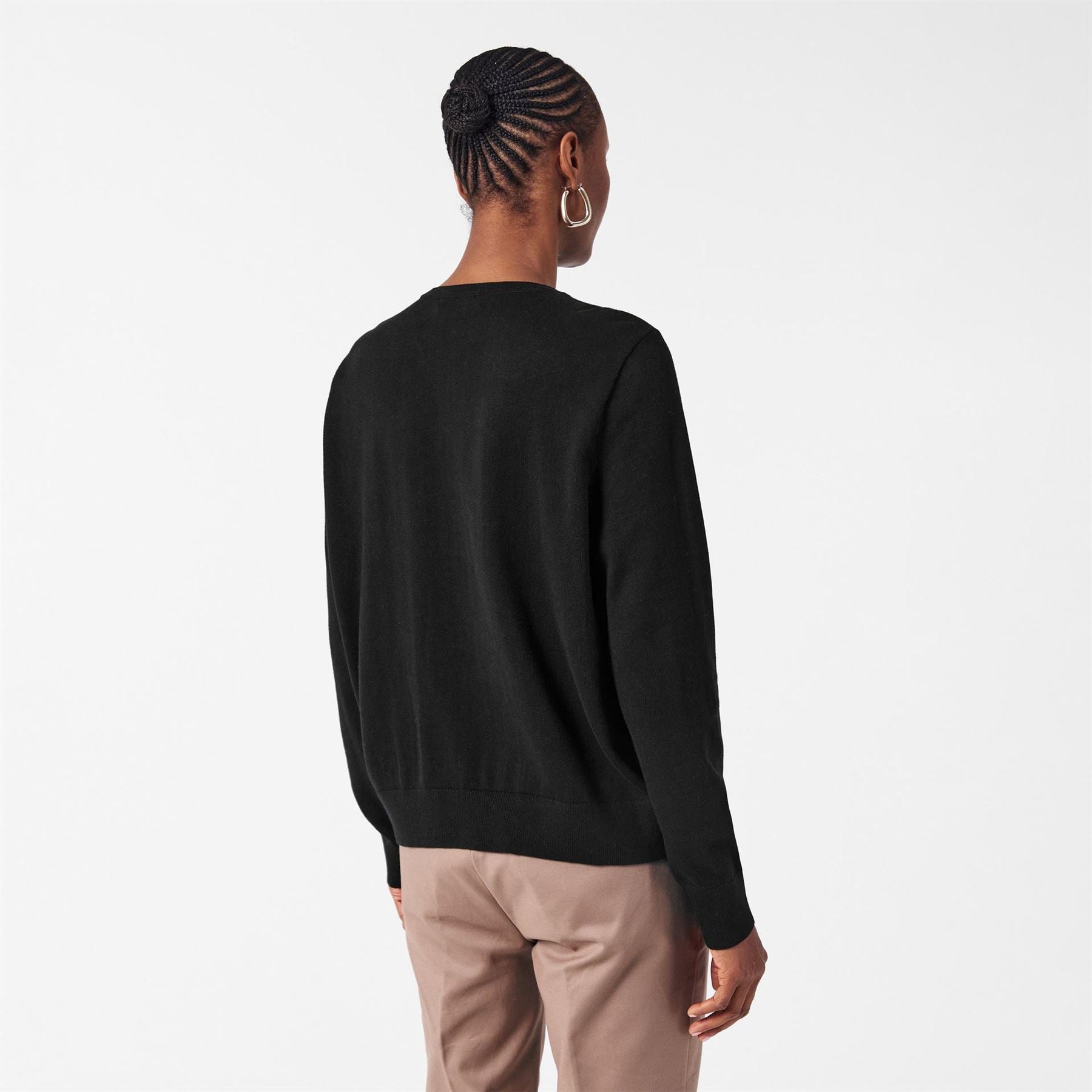 Lauren by Ralph Lauren Ofryah Real Leather Crew Neck Jumper