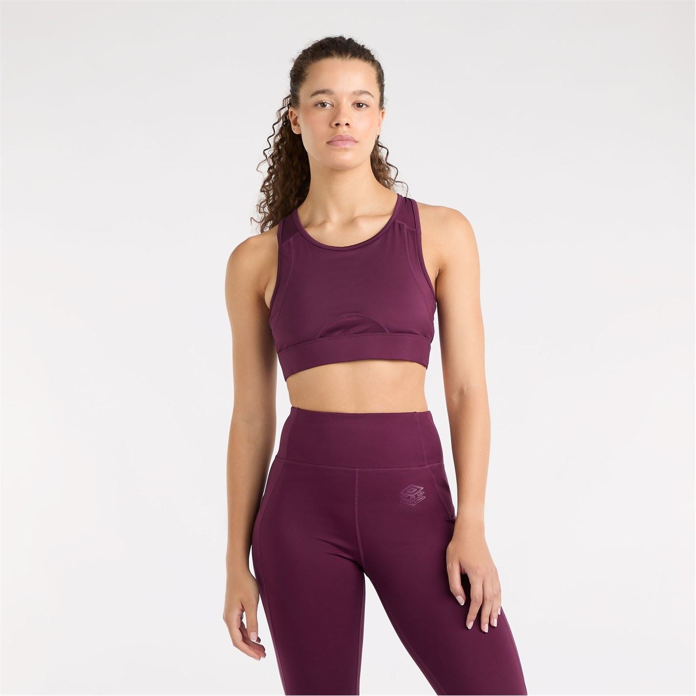 Umbro Training Purple Cropped Sports Bra