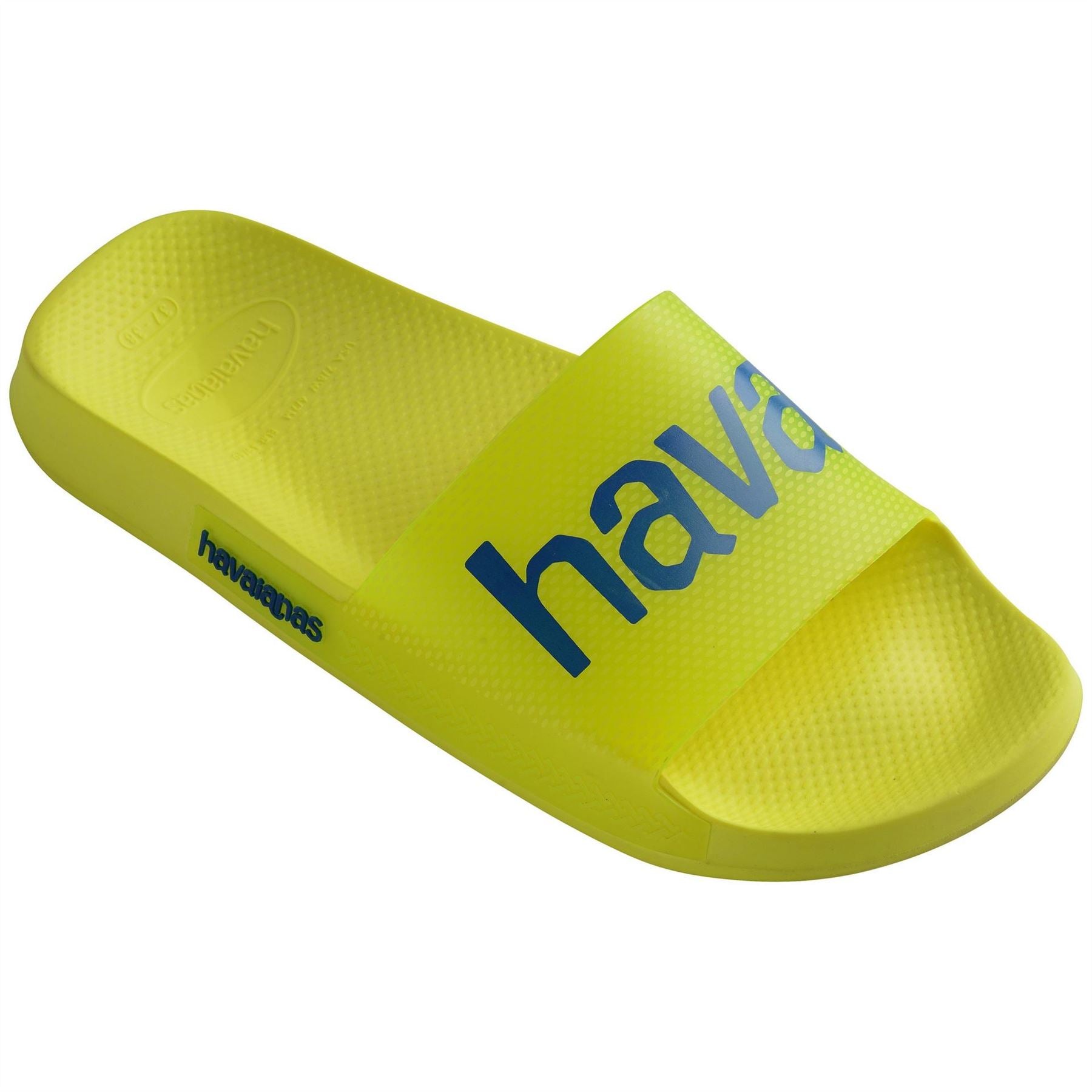 Havaianas Logo Print Open Toe Slip on Slides