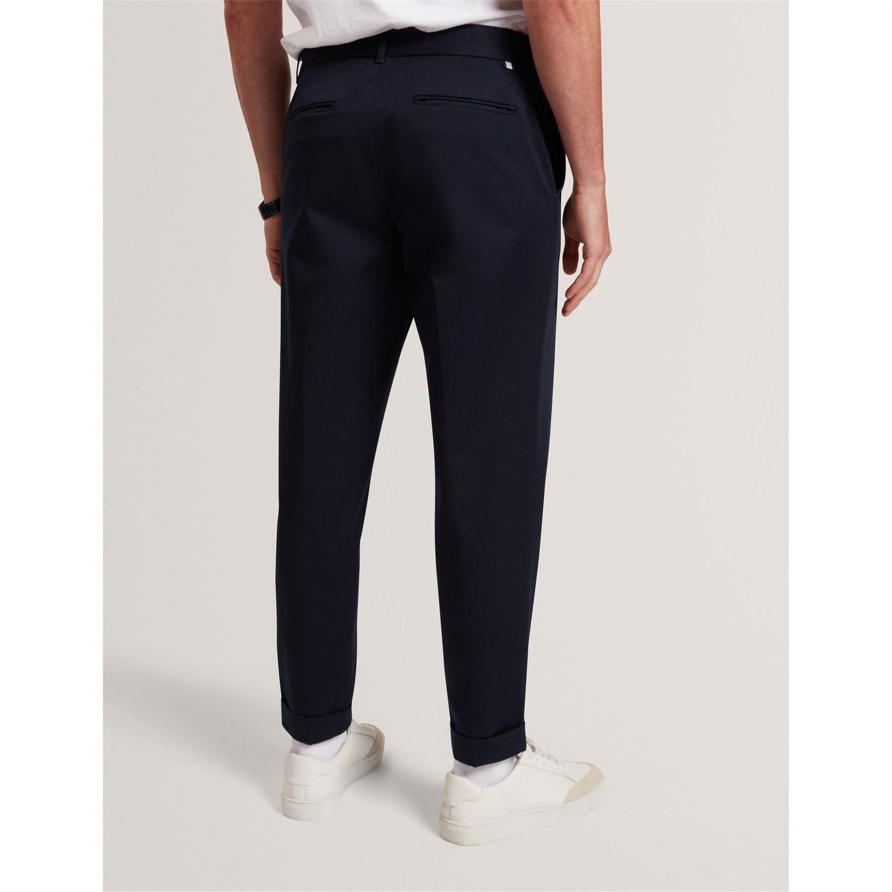 Ted Baker Solid Patterned Slim Tapered Chinos