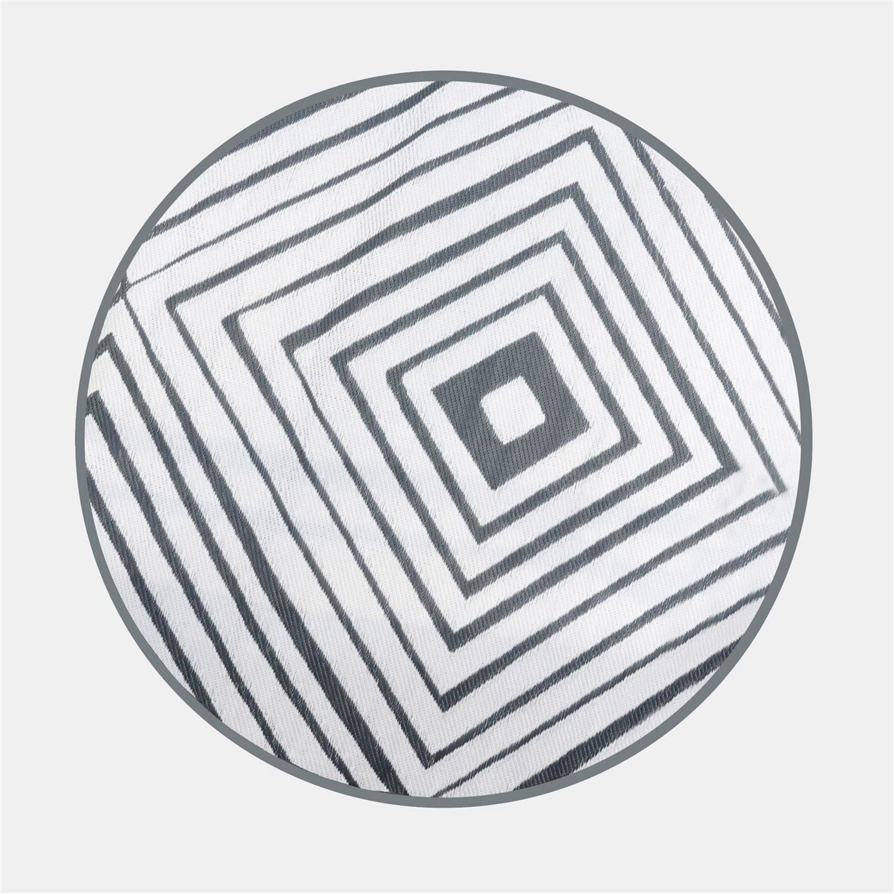 Streetwize Rug   Round Aztec Diamond Pattern