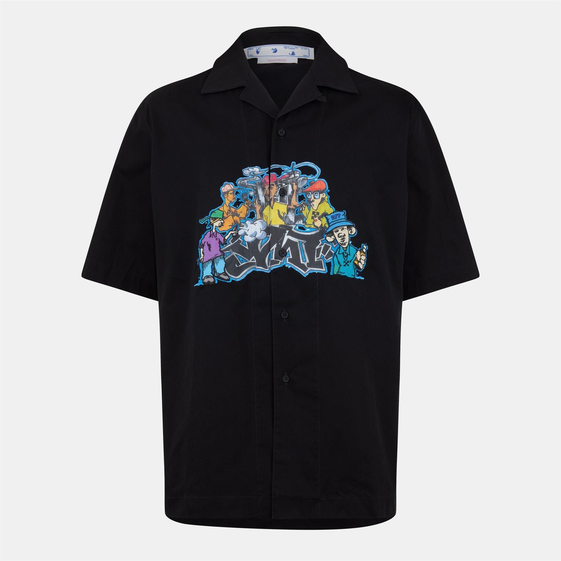 Off White Holiday Shirt, Holiday Themed