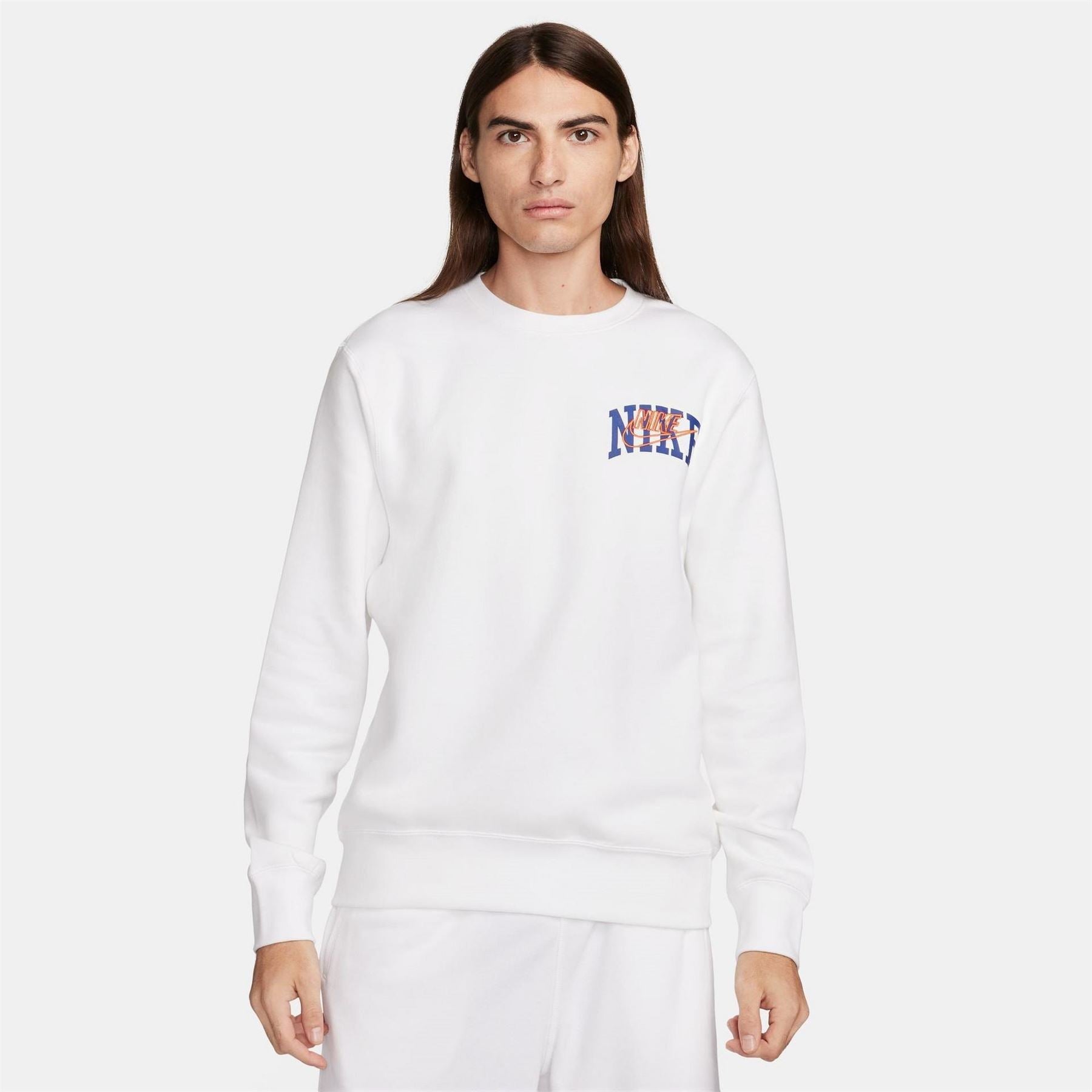 Nike Mens Club Fleece Long Sleeve Crew