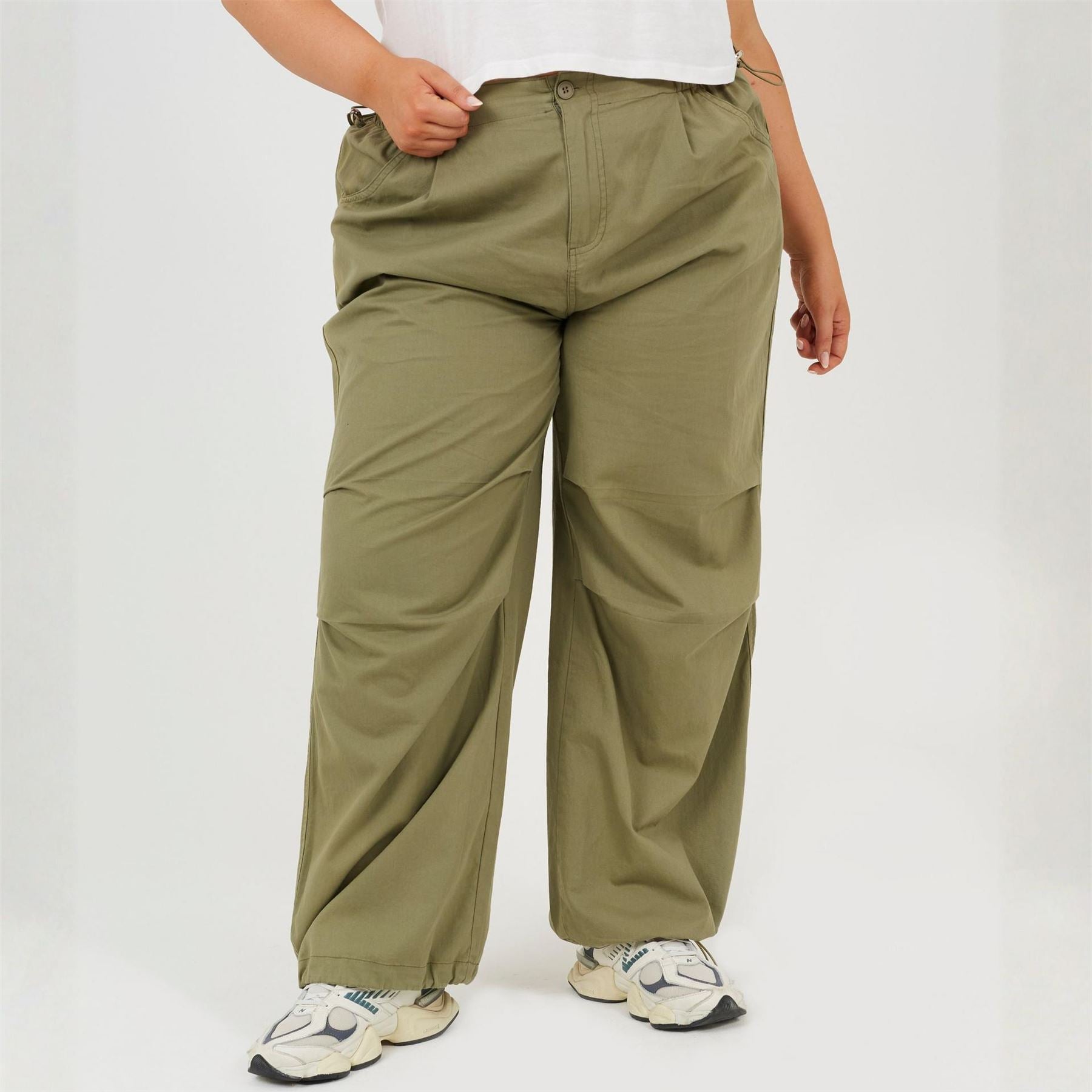 Brave Soul Plus Size Utility Cargo Parachute Trousers