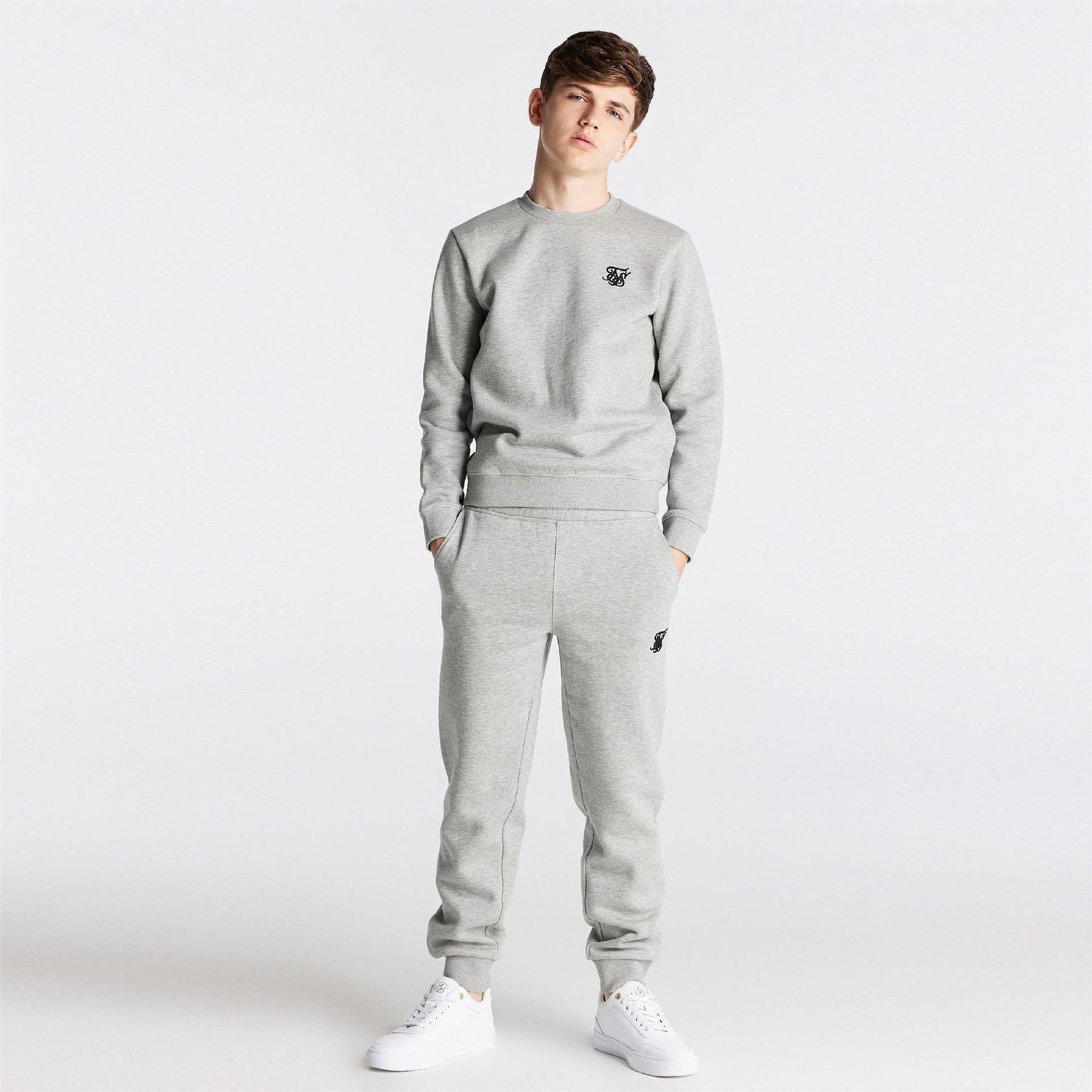 SikSilk Crew Neck Regular Fit Long Sleeve Sweater