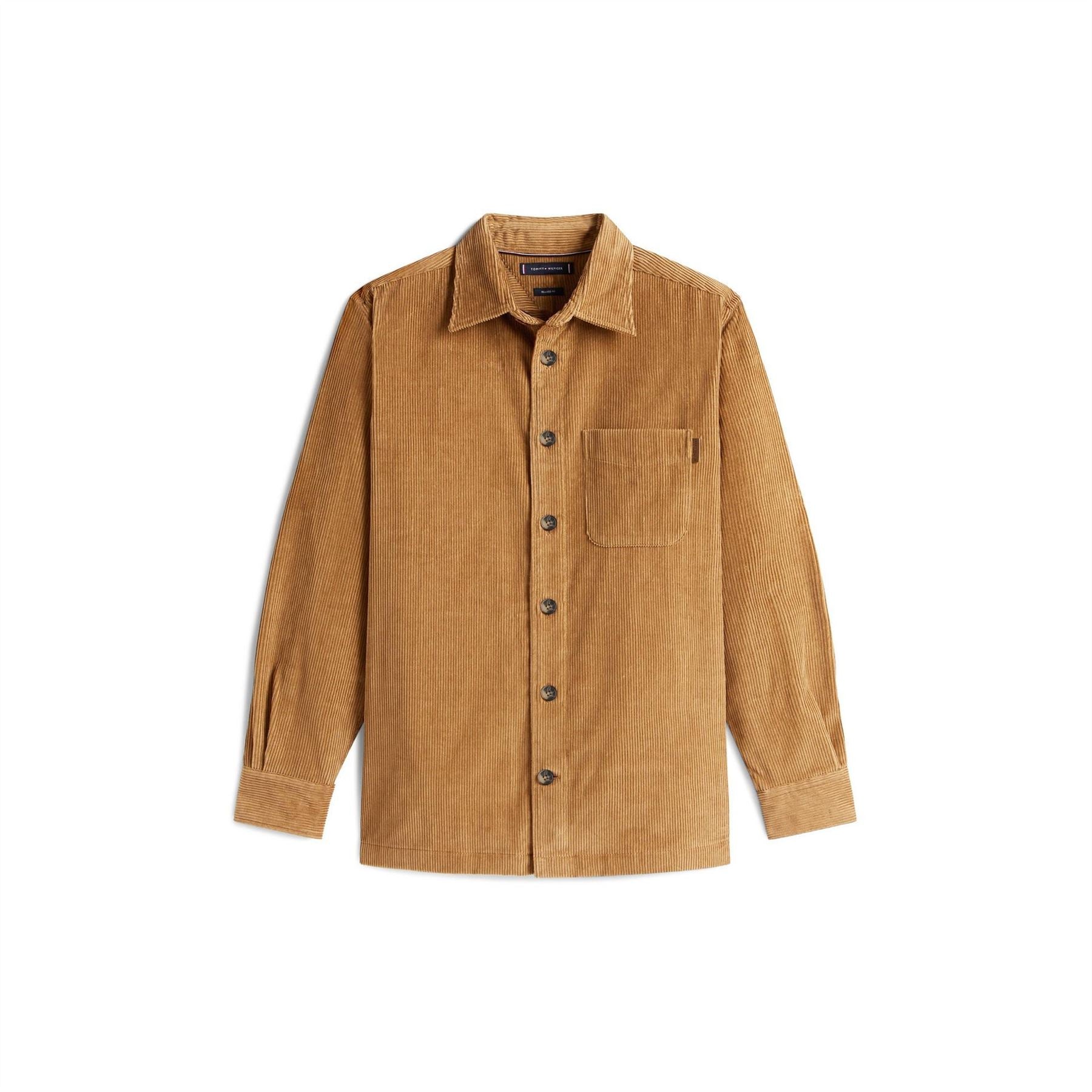 Tommy Hilfiger Solid Patterned Chest Pocket Overshirt
