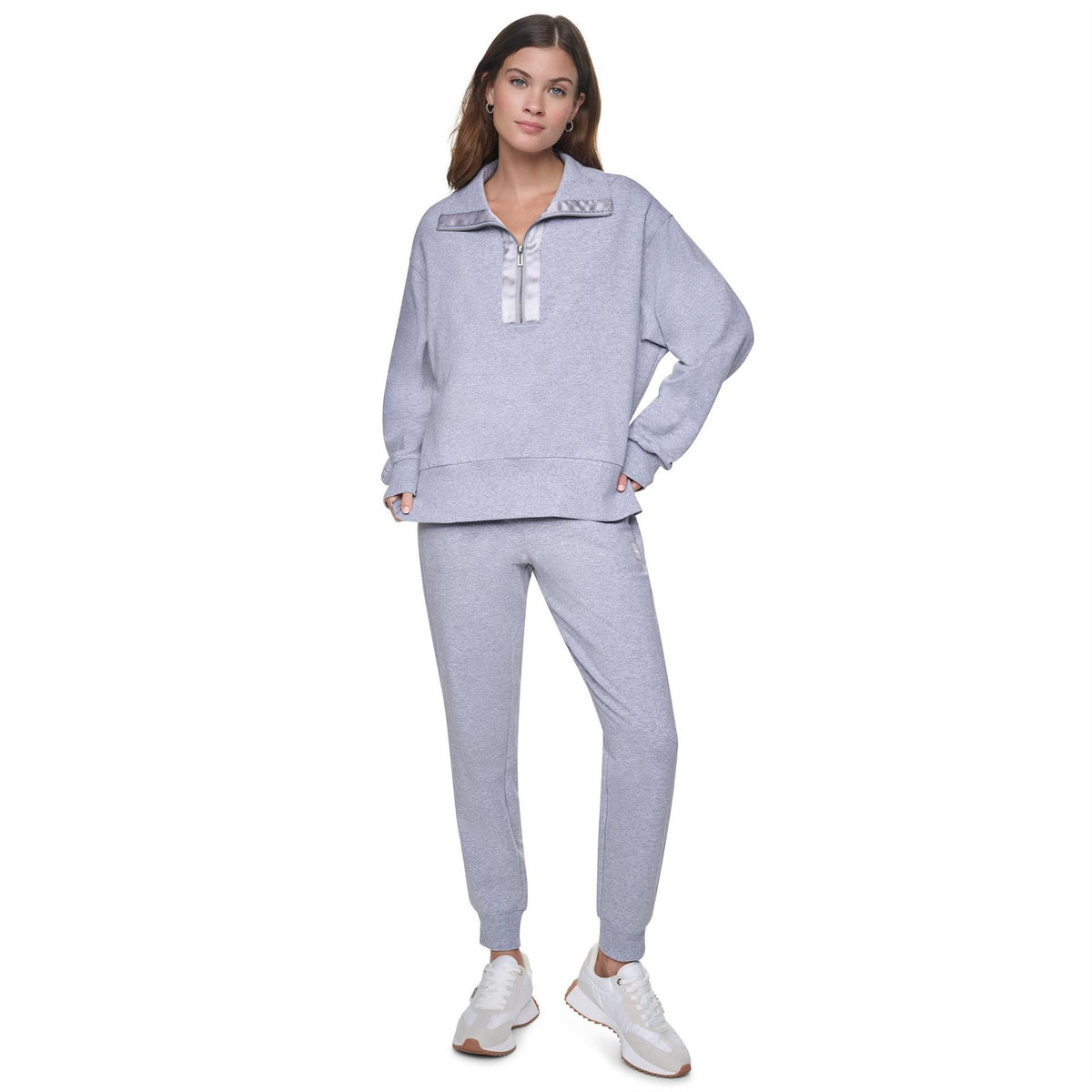 DKNY Quarter Zip Fleece Ld71