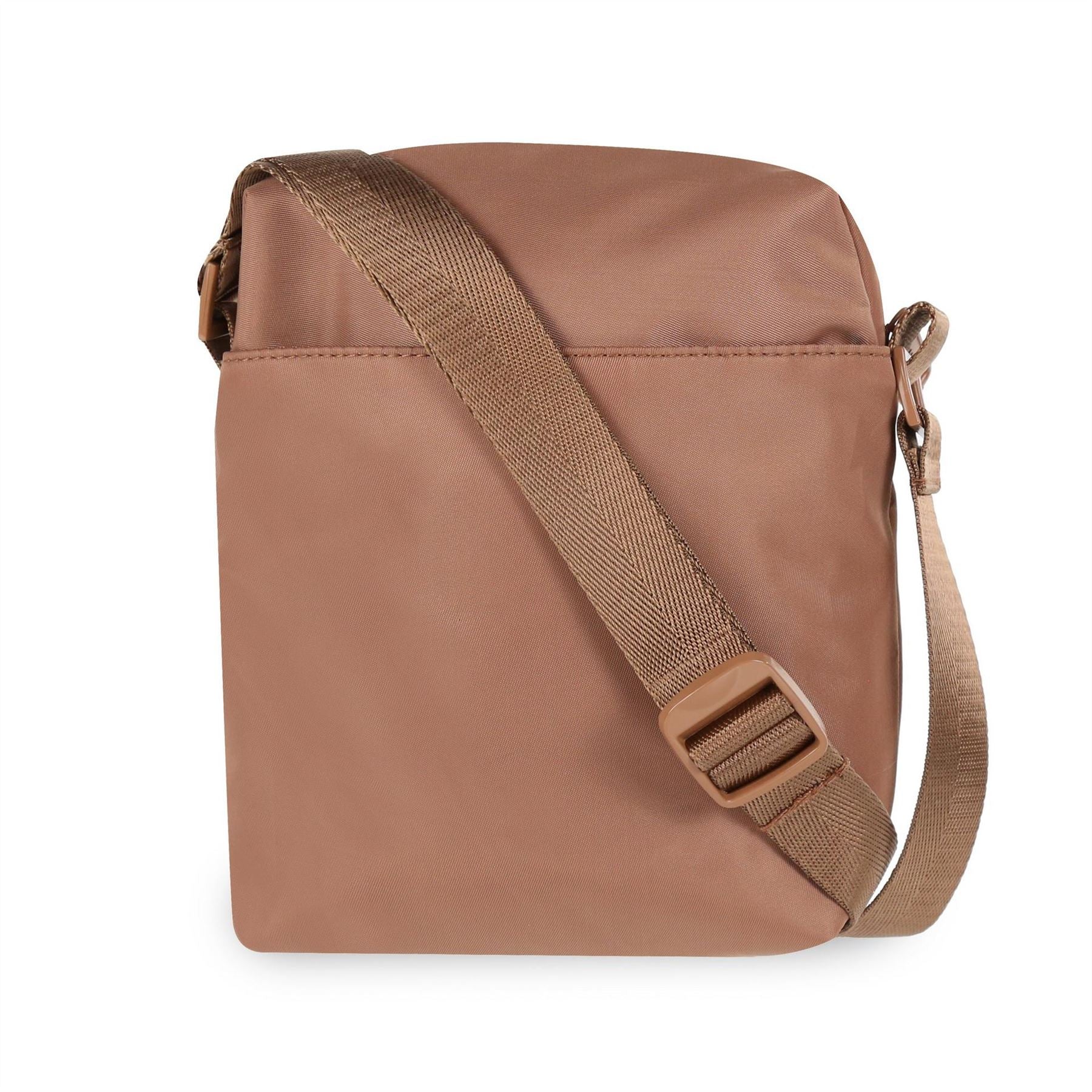 Spiral Rectangle Cross Body Bag with Black Hardware