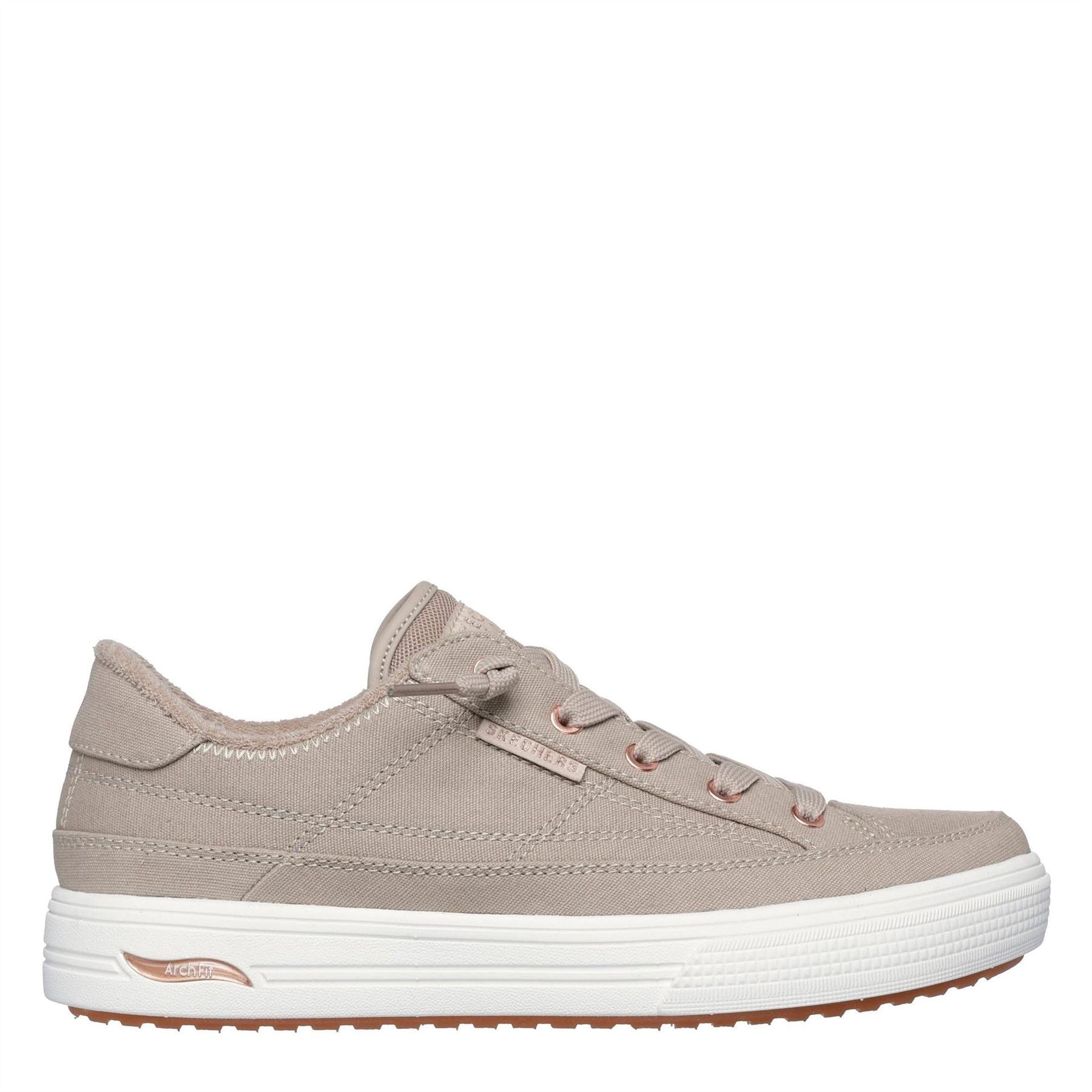 Skechers Womens Fit Arcade Meet Ya There Canvasas Trainers