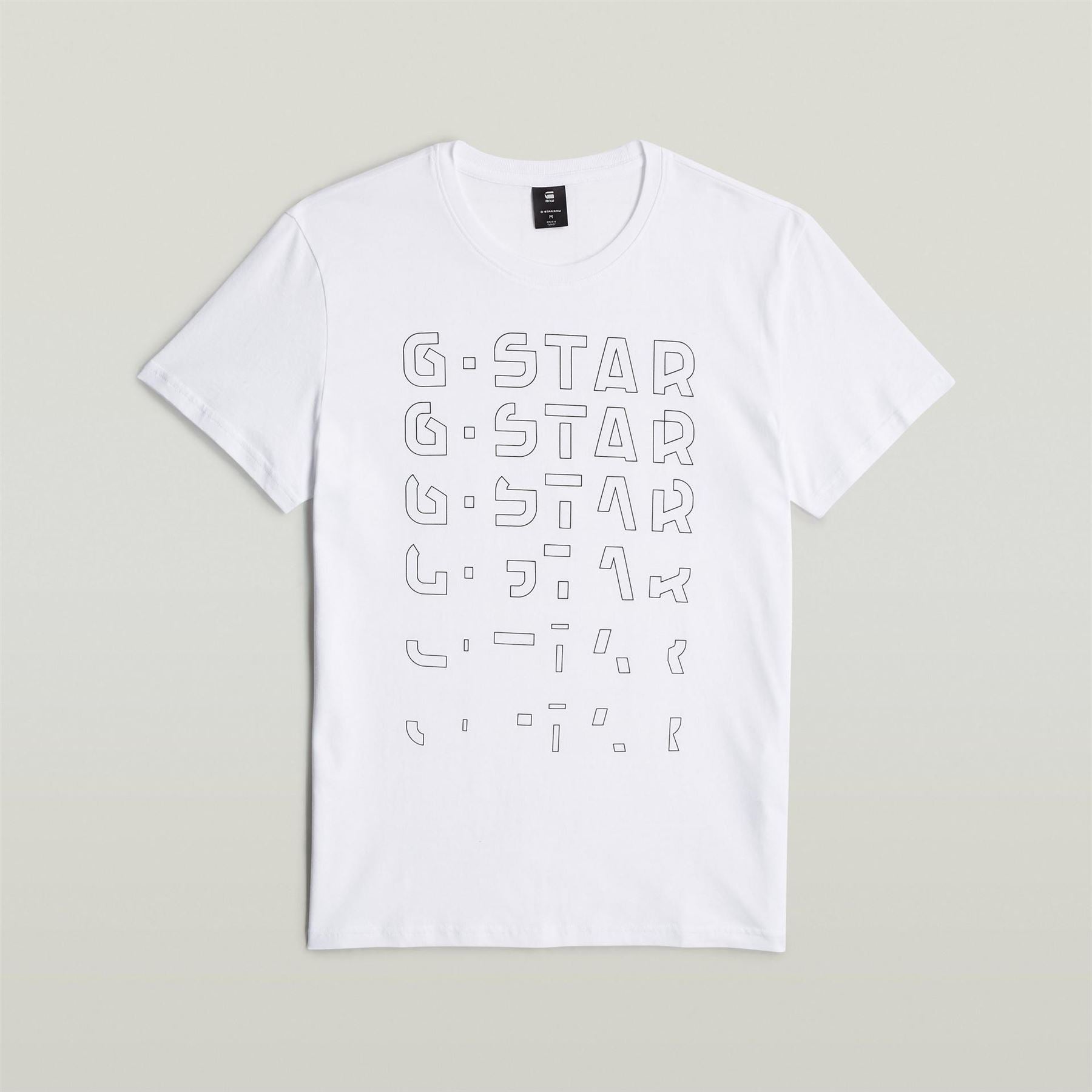 G Star Regular Fit Lettering Crew Neck T-Shirt
