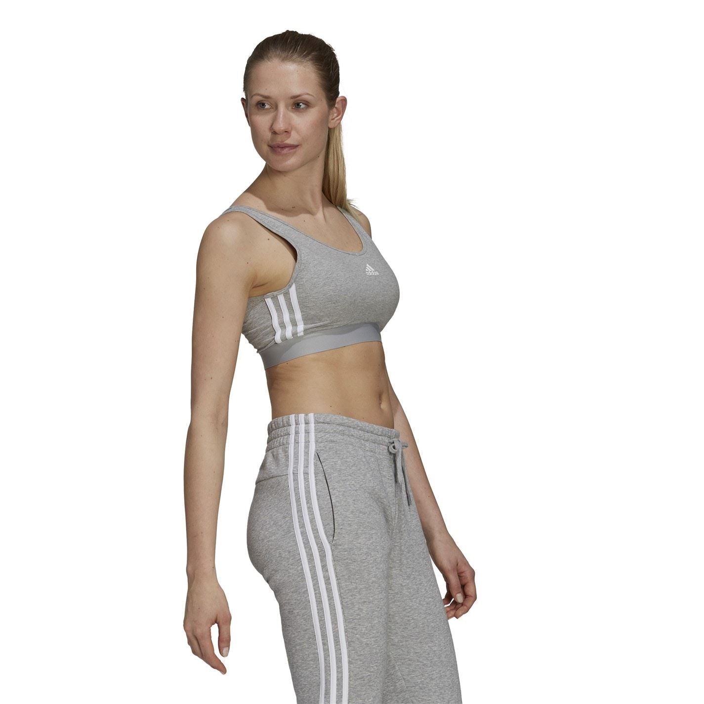 adidas 3 Stripes Crop Top With Removable Pads