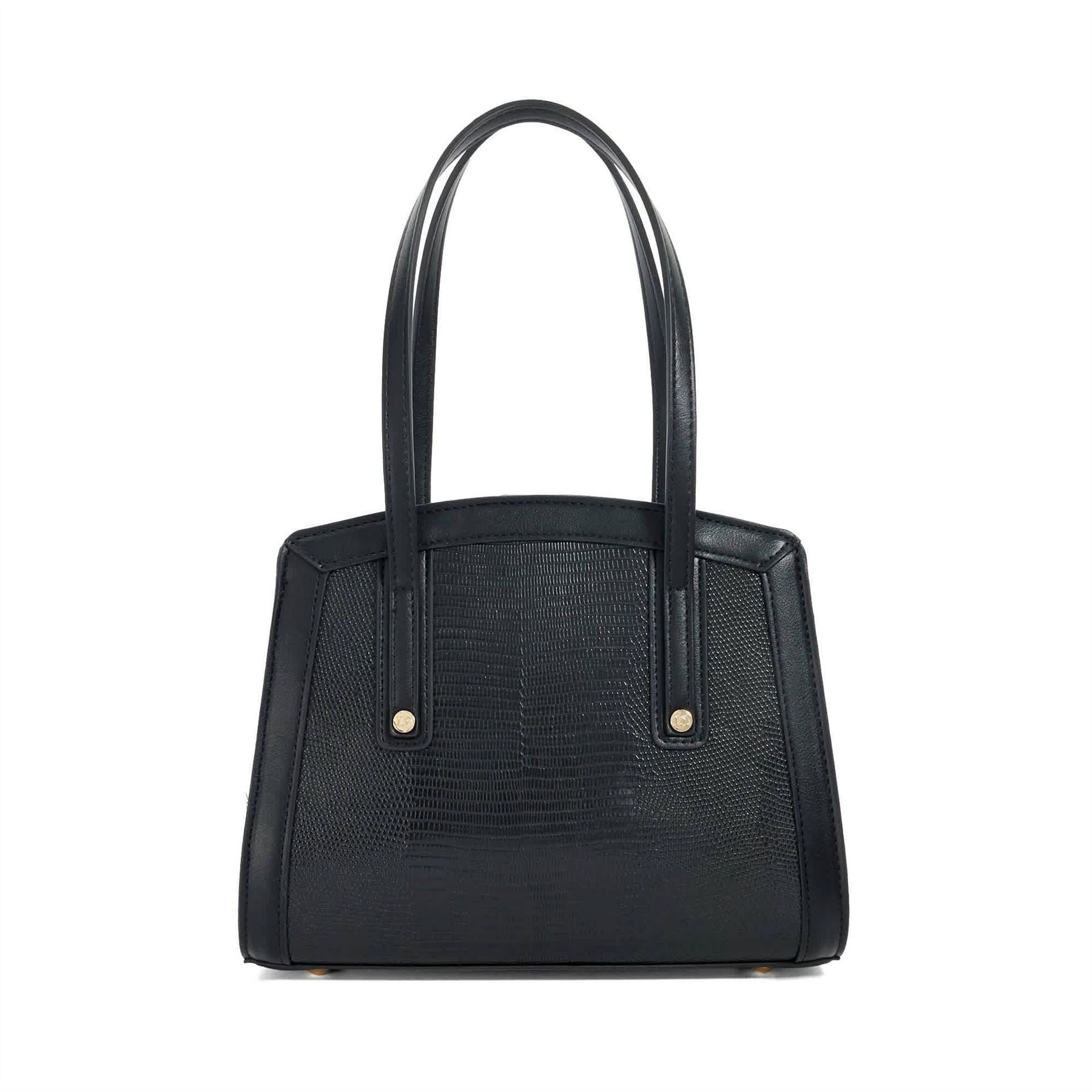 Dune London Dorris Snake Skin Textured Tote with Logo