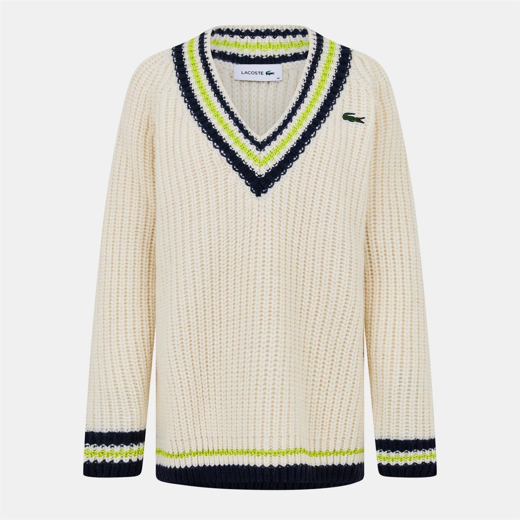 Lacoste Relaxed Fit V-Neck Long Sleeve Sweater