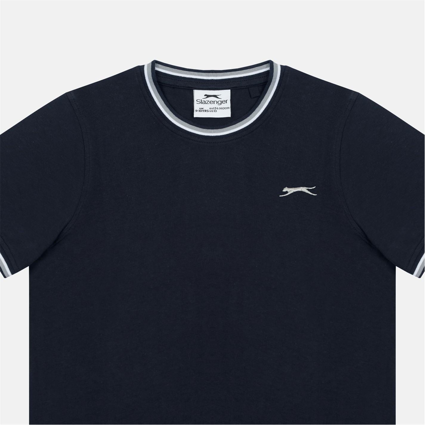 Slazenger Crew Neck Ribbed Collar Short Sleeve T-Shirt
