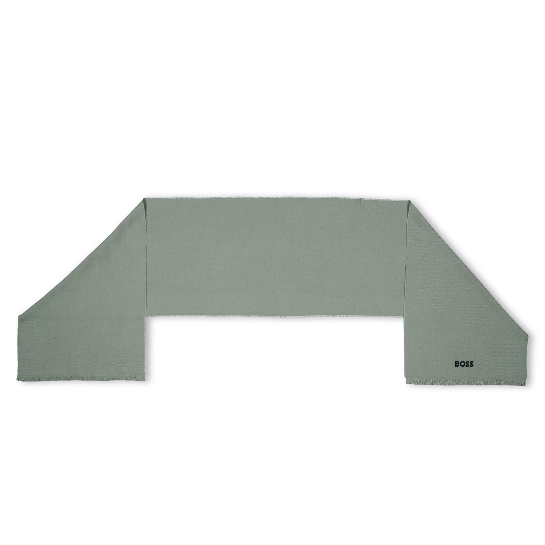 Boss Solid Oblong Scarf with Logo