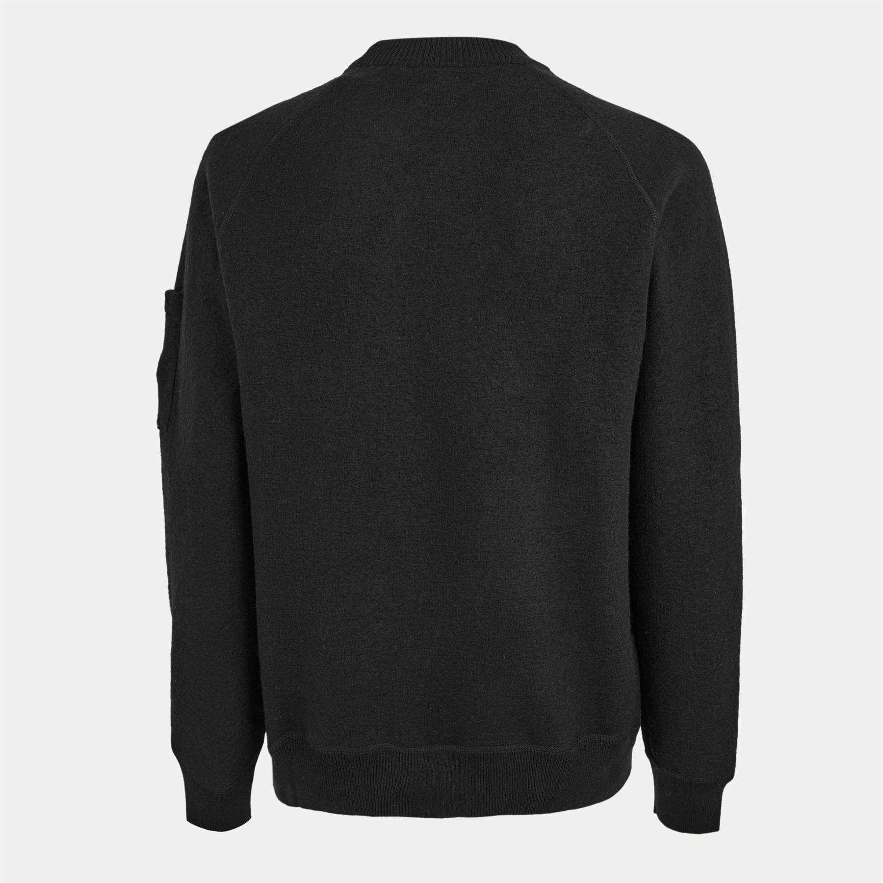 CP Company Wool Blend Crew Neck Raglan Sleeve Sweater
