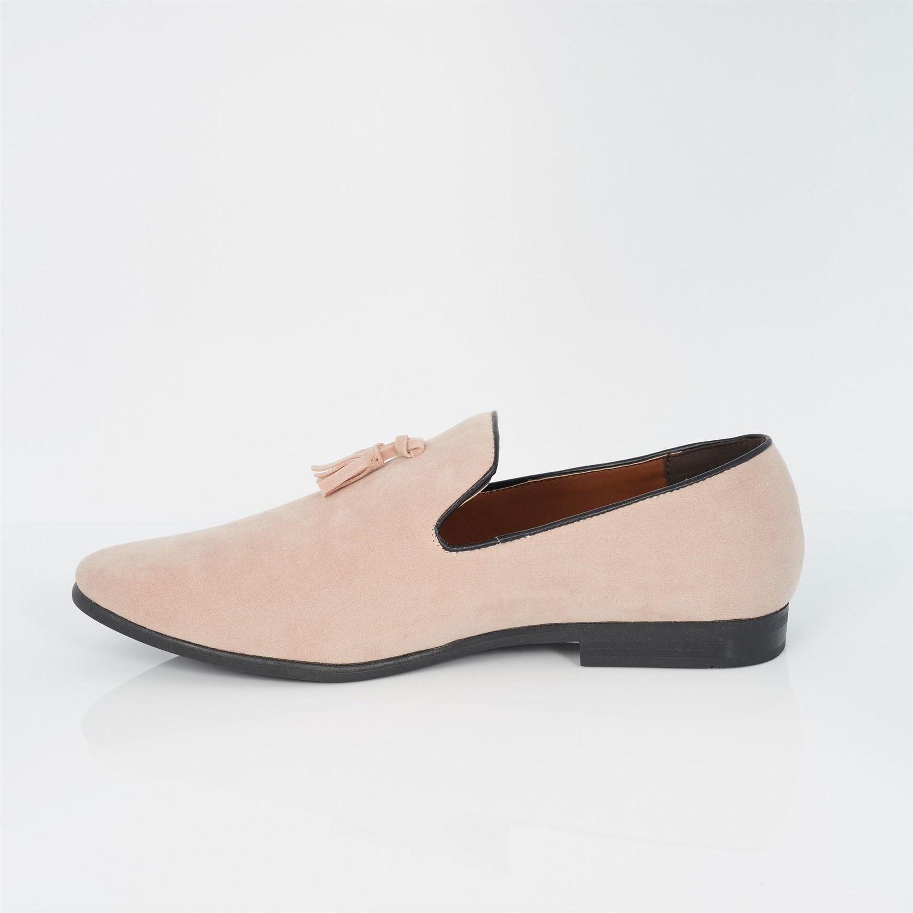 Brave Soul Pink Faux Suede Loafer With Tassel Detail