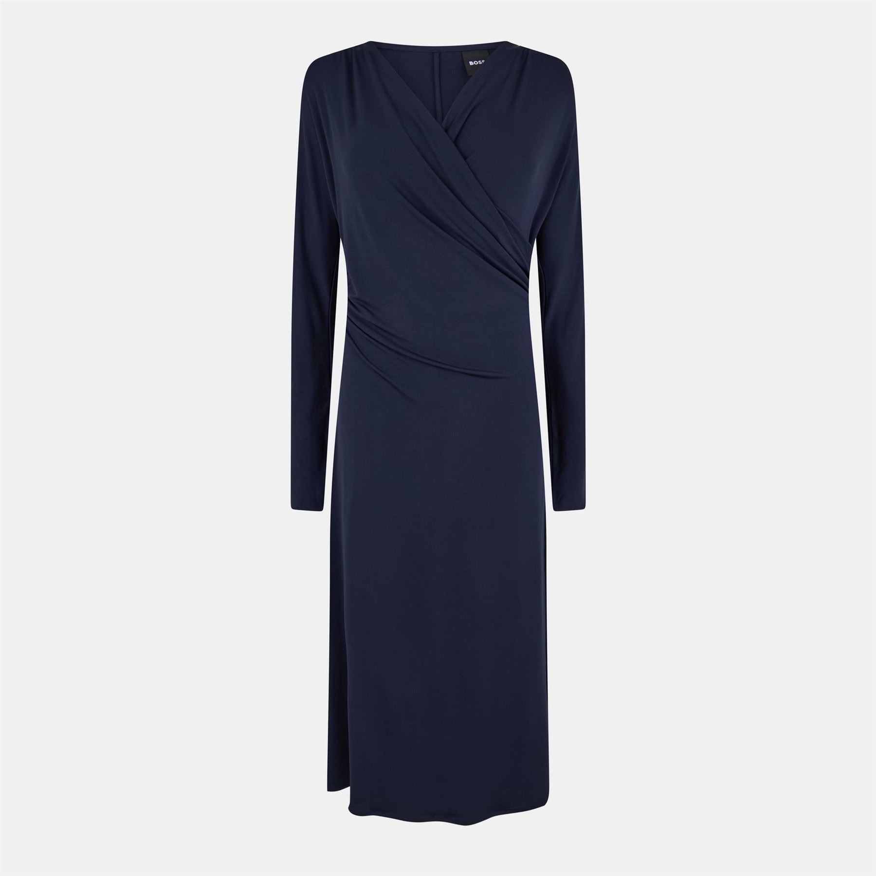 Boss Ettita V-Neck Long Sleeve Midi Wrap Dress