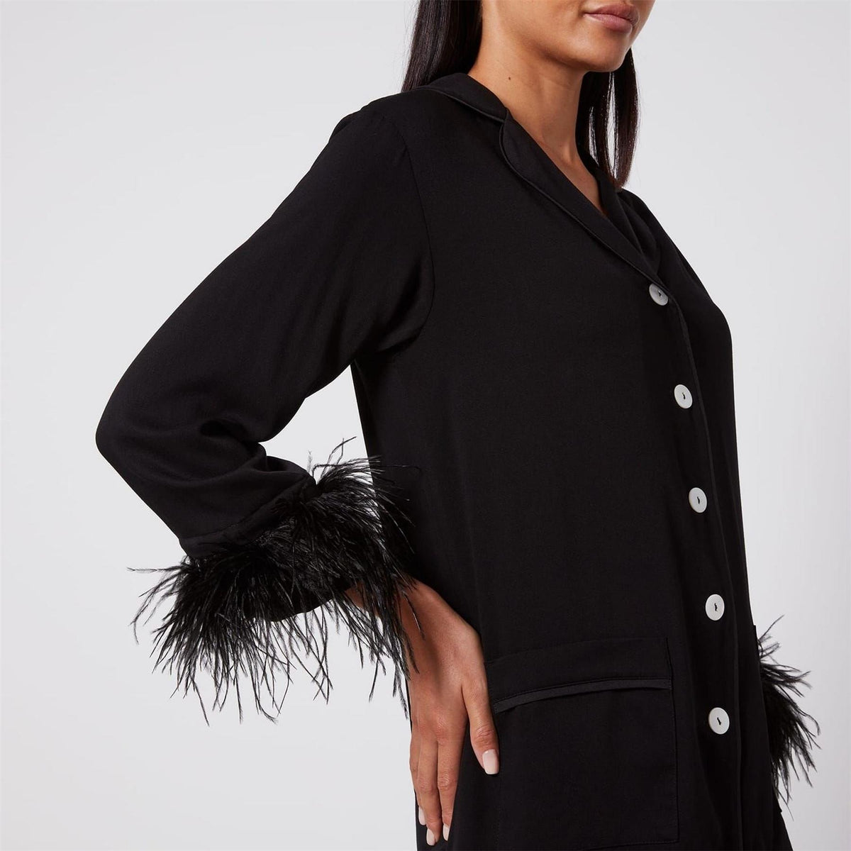 Sleeper Pajama Set With Double Feathers