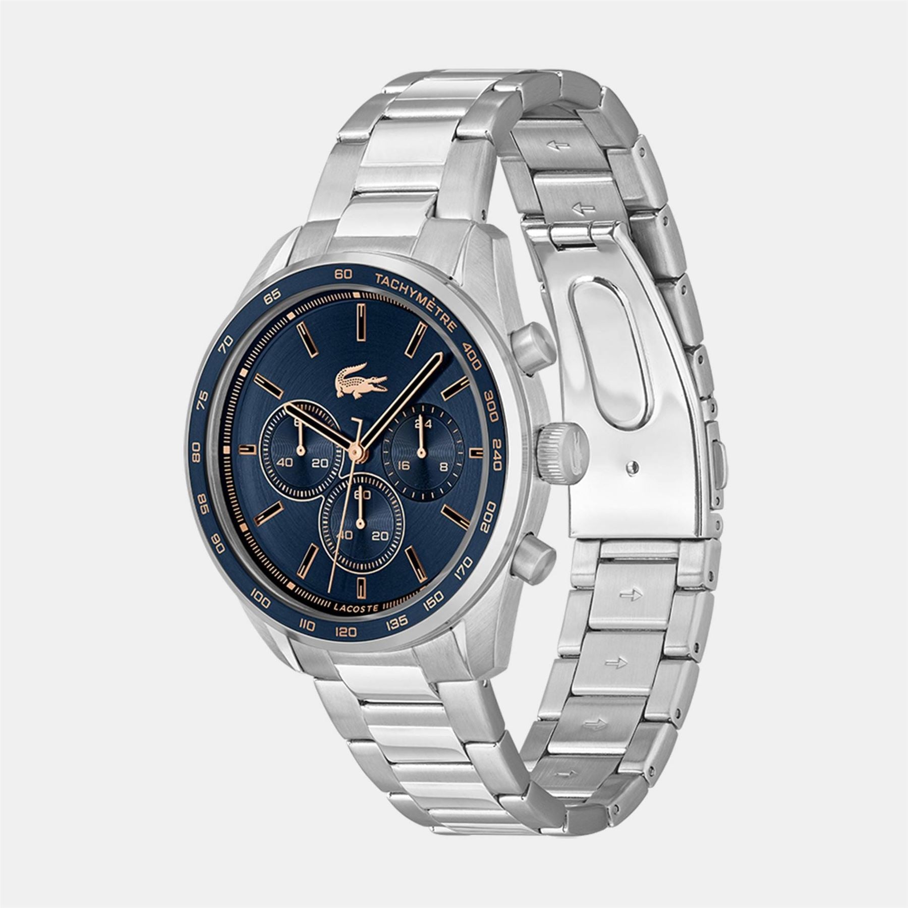 Lacoste Mens Boston Stainless Steel Chronograph Watch