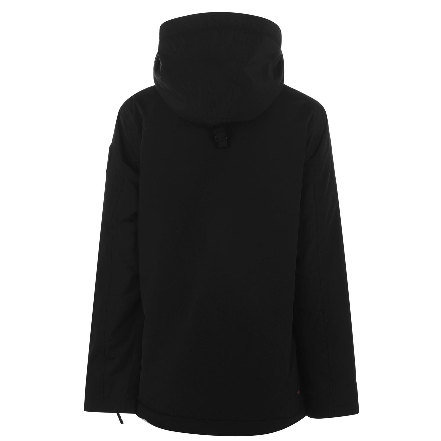 Napapijri Rainforest Water Resistant Hooded Cropped Long Sleeve Rain Anorak