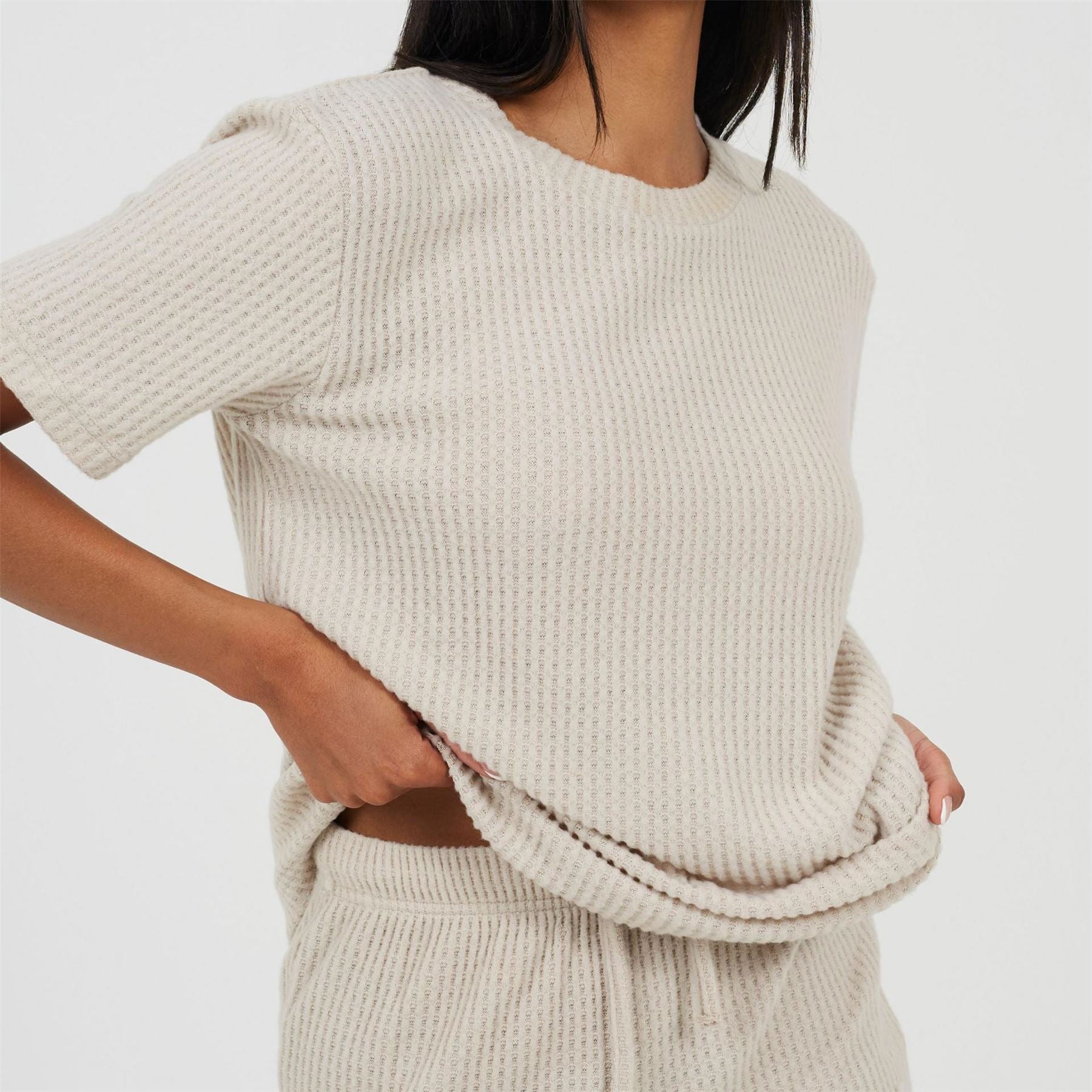 Brave Soul Short Sleeve Crew Neck Lounge Set