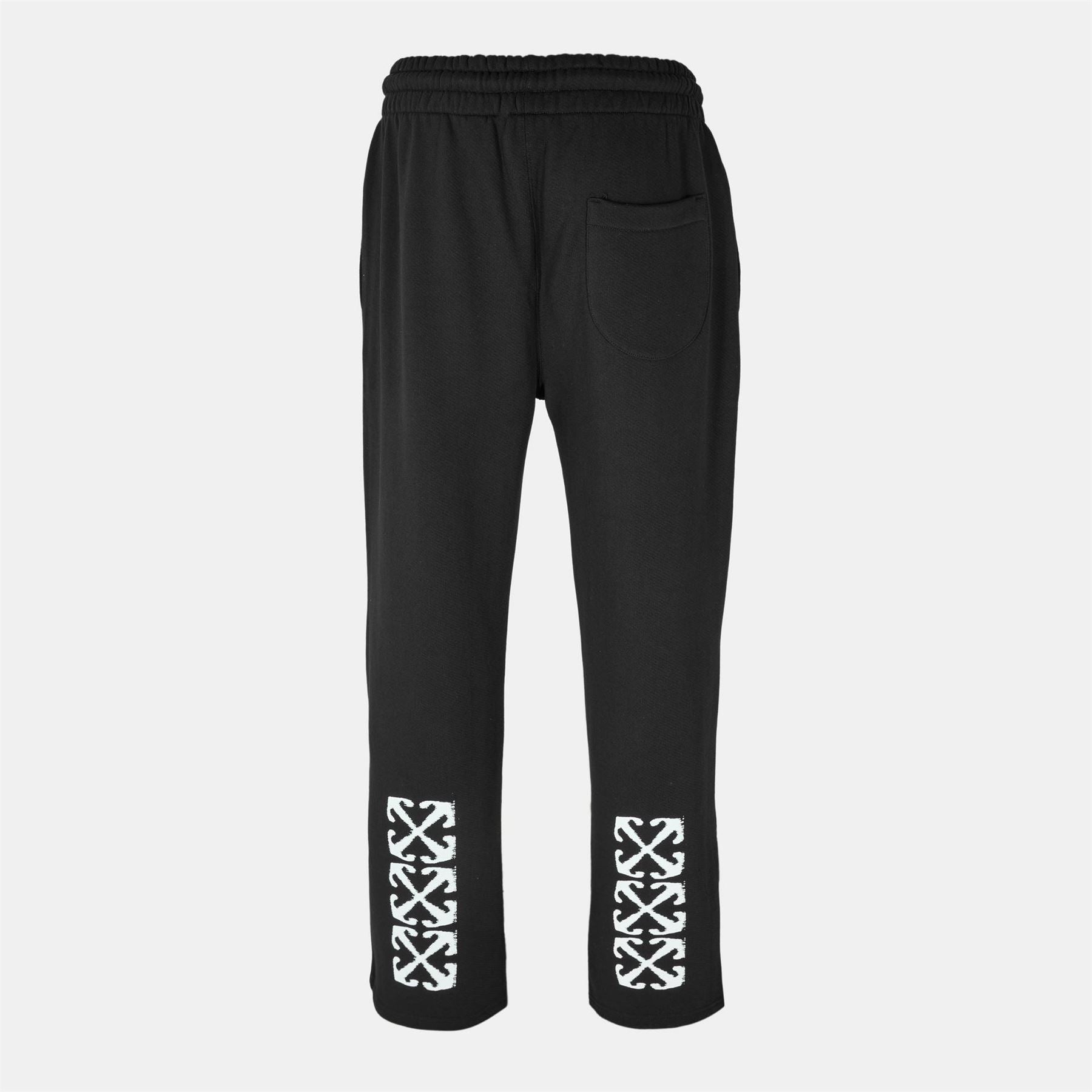 Off White Arrow Solid Patterned Straight Sweatpants