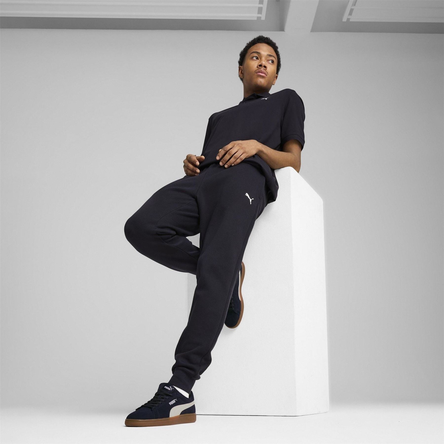 Puma Logo Cuffed Joggers