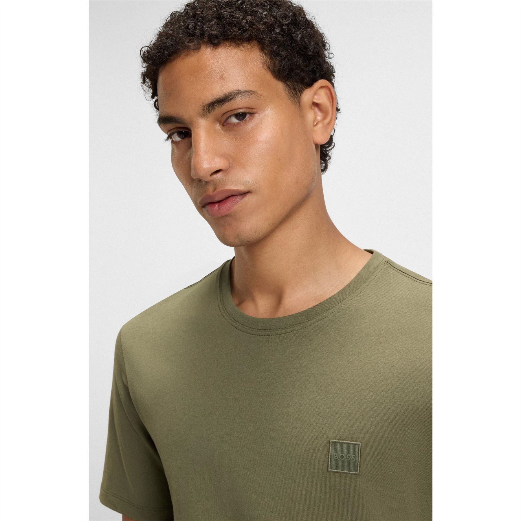 Boss BOSS ORANGE Tales T Shirt with Logo Patch Premium Cotton
